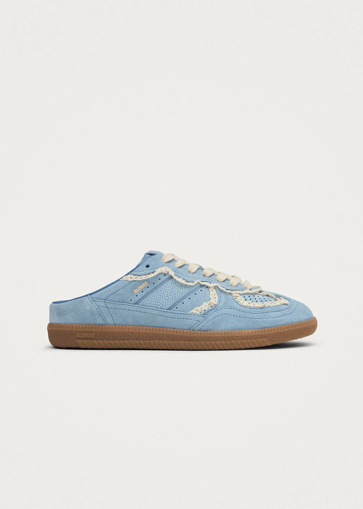 Tb.490 Mule Crochet Blue Leather Sneakers