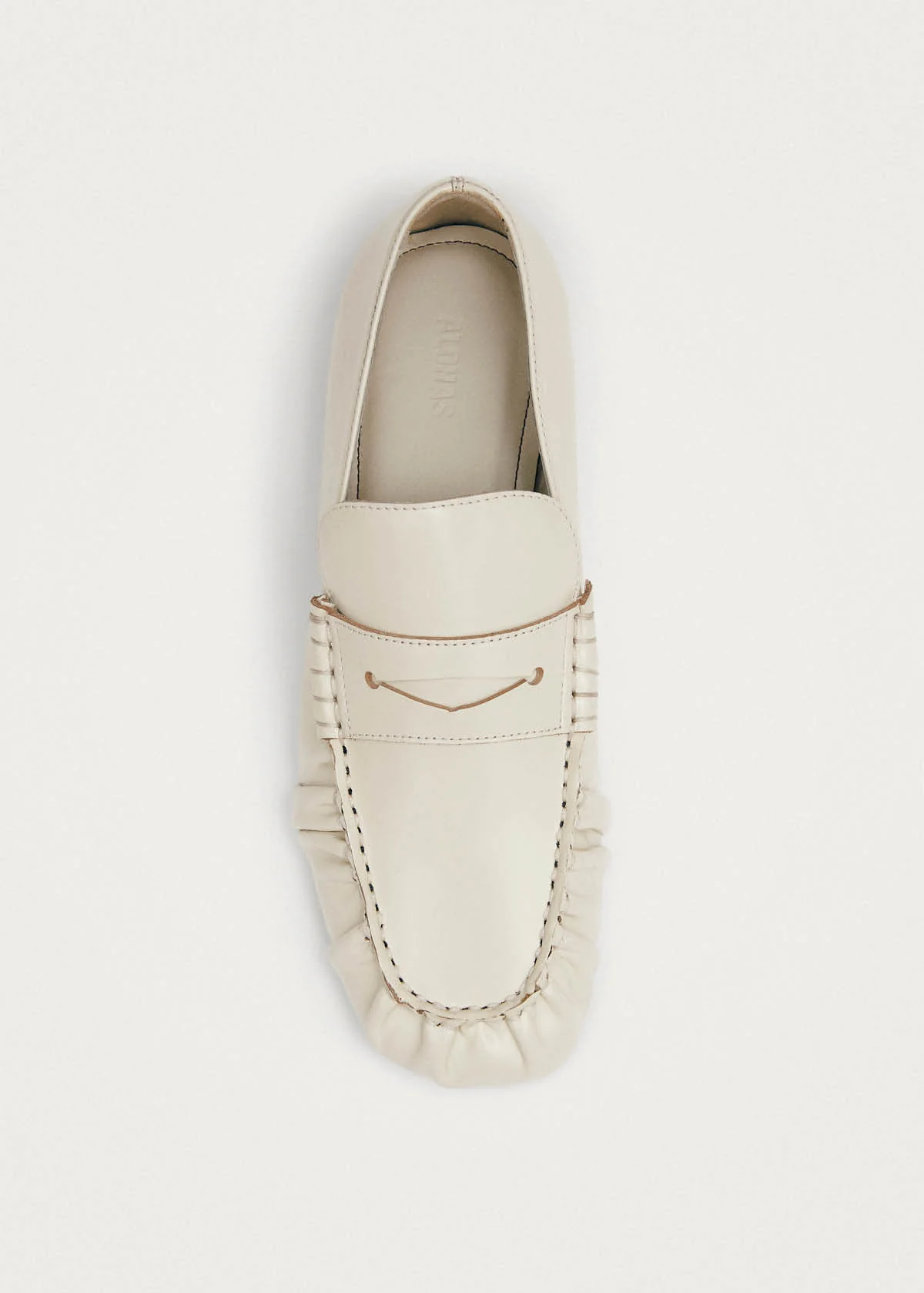 Aven Cream Leather Loafers