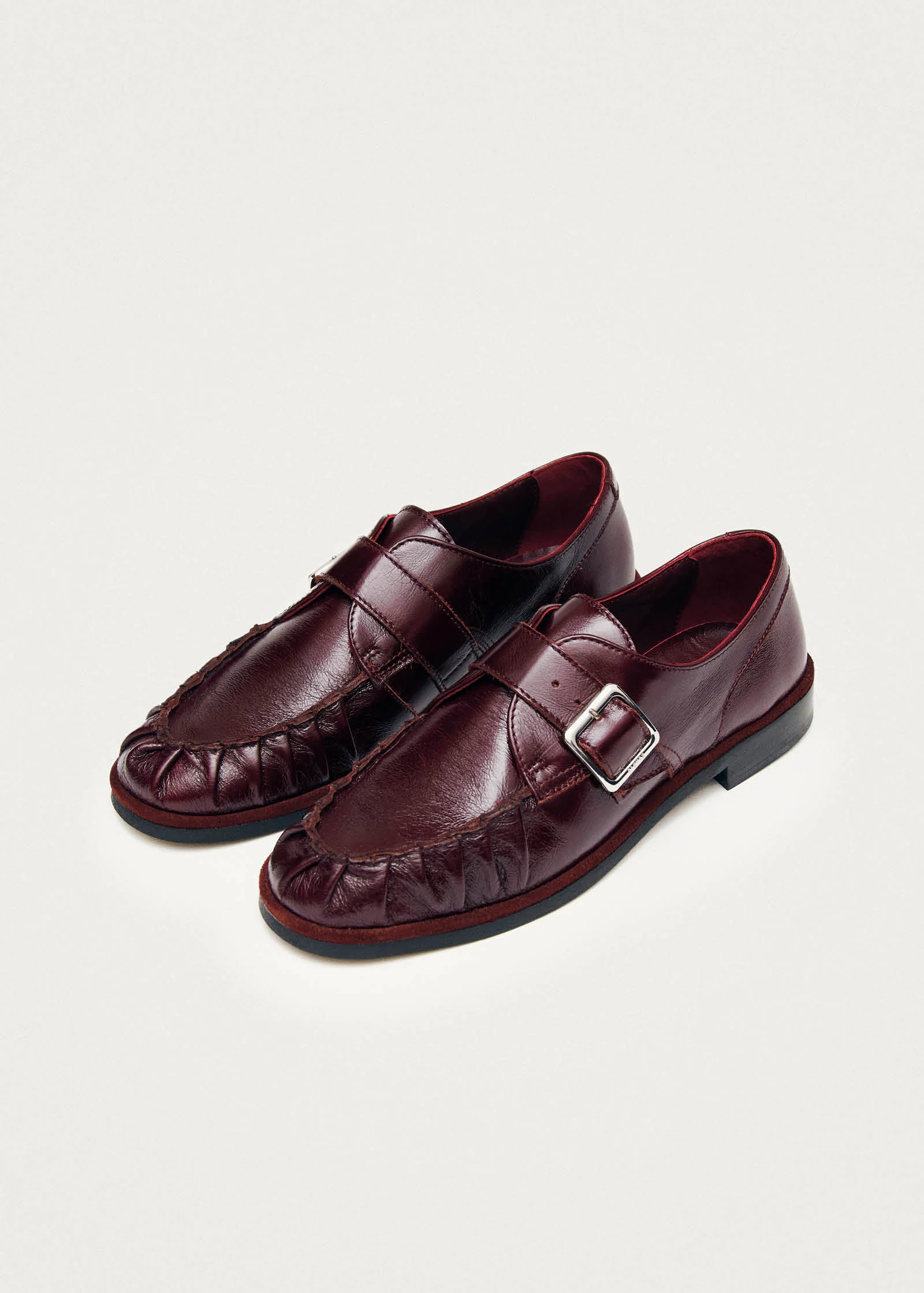 Brandy Burgundy Leather Loafers