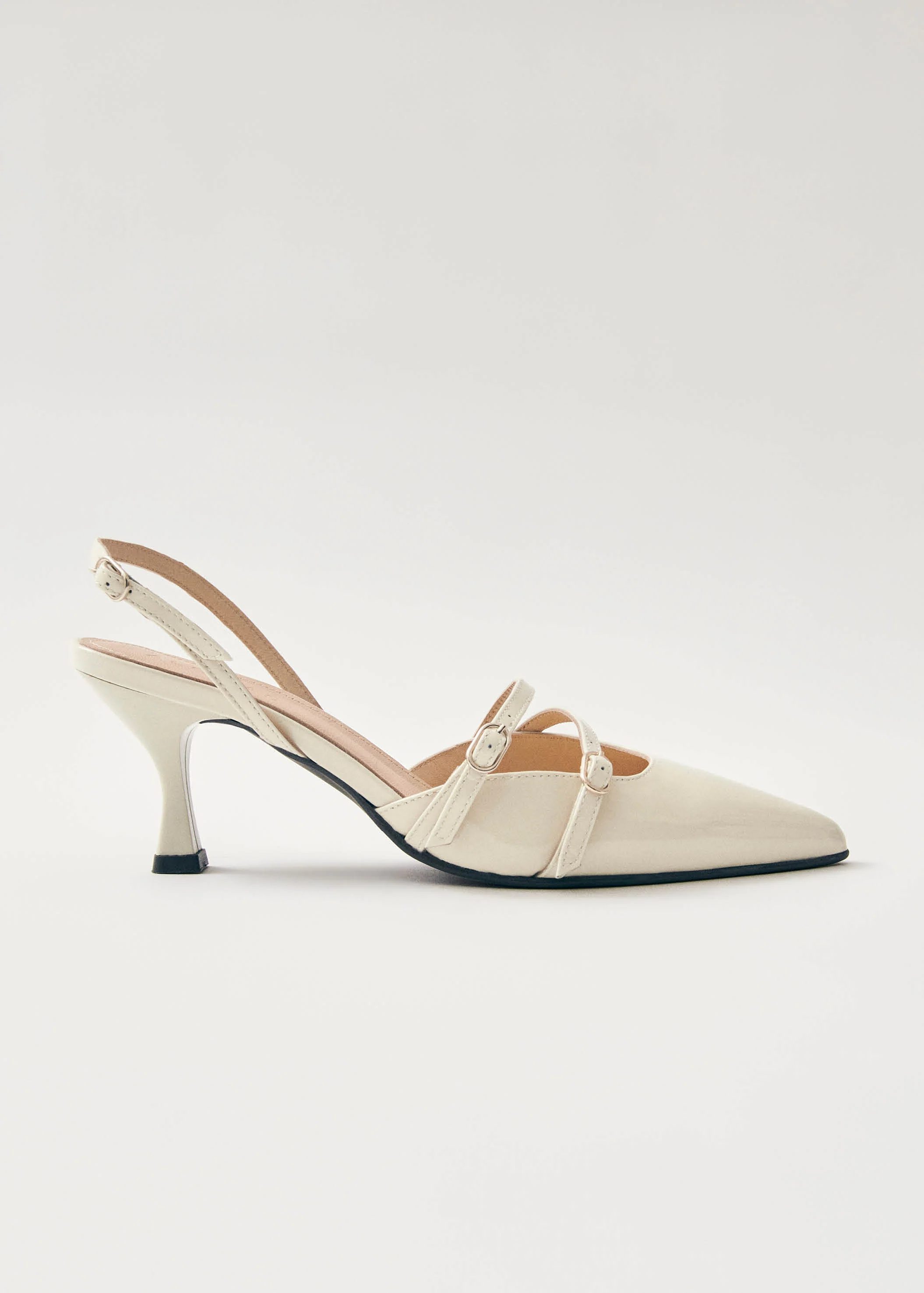 Joelle Cream Patent Leather Pumps