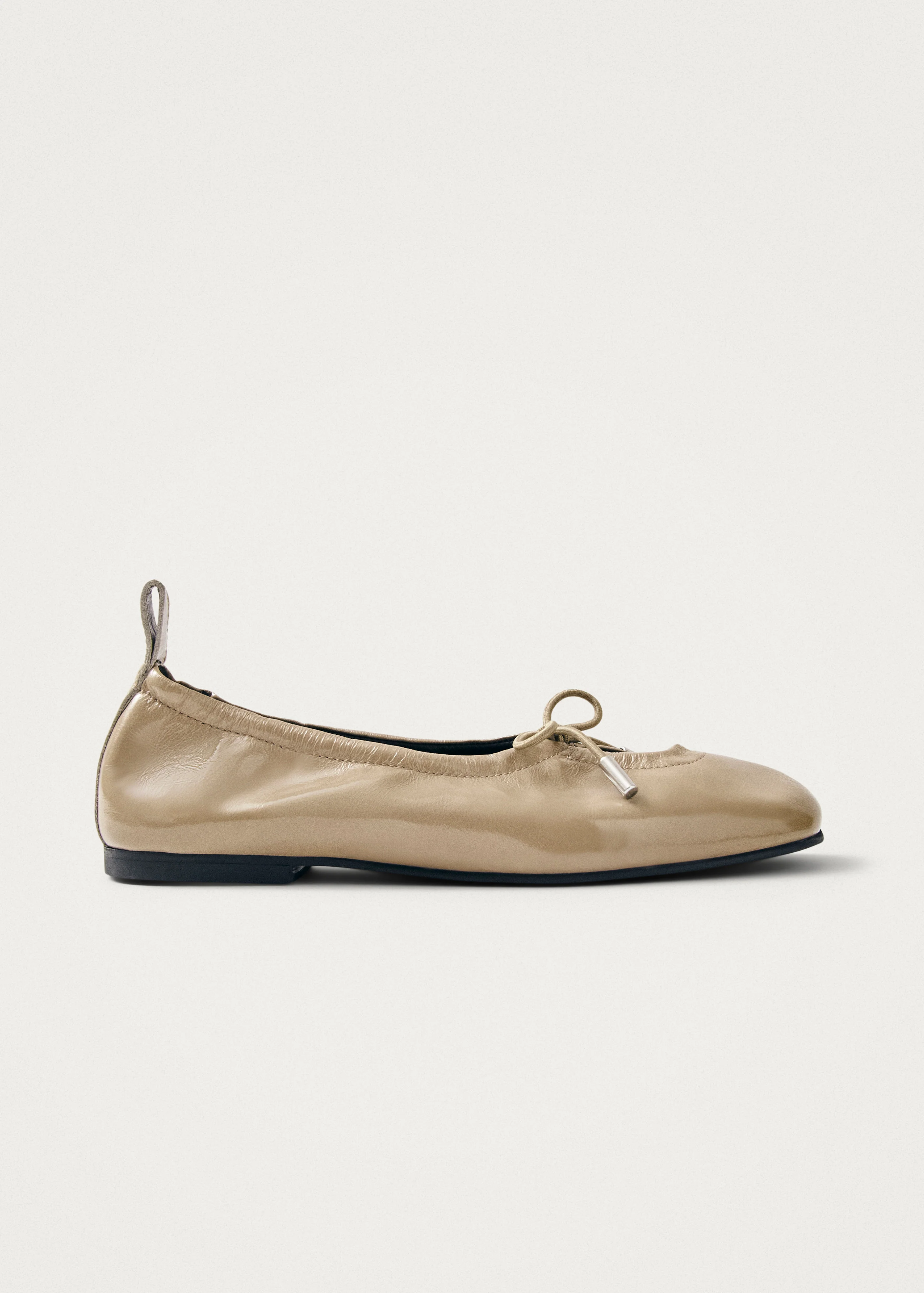Rosalind Beige Patent Leather Ballet Flats