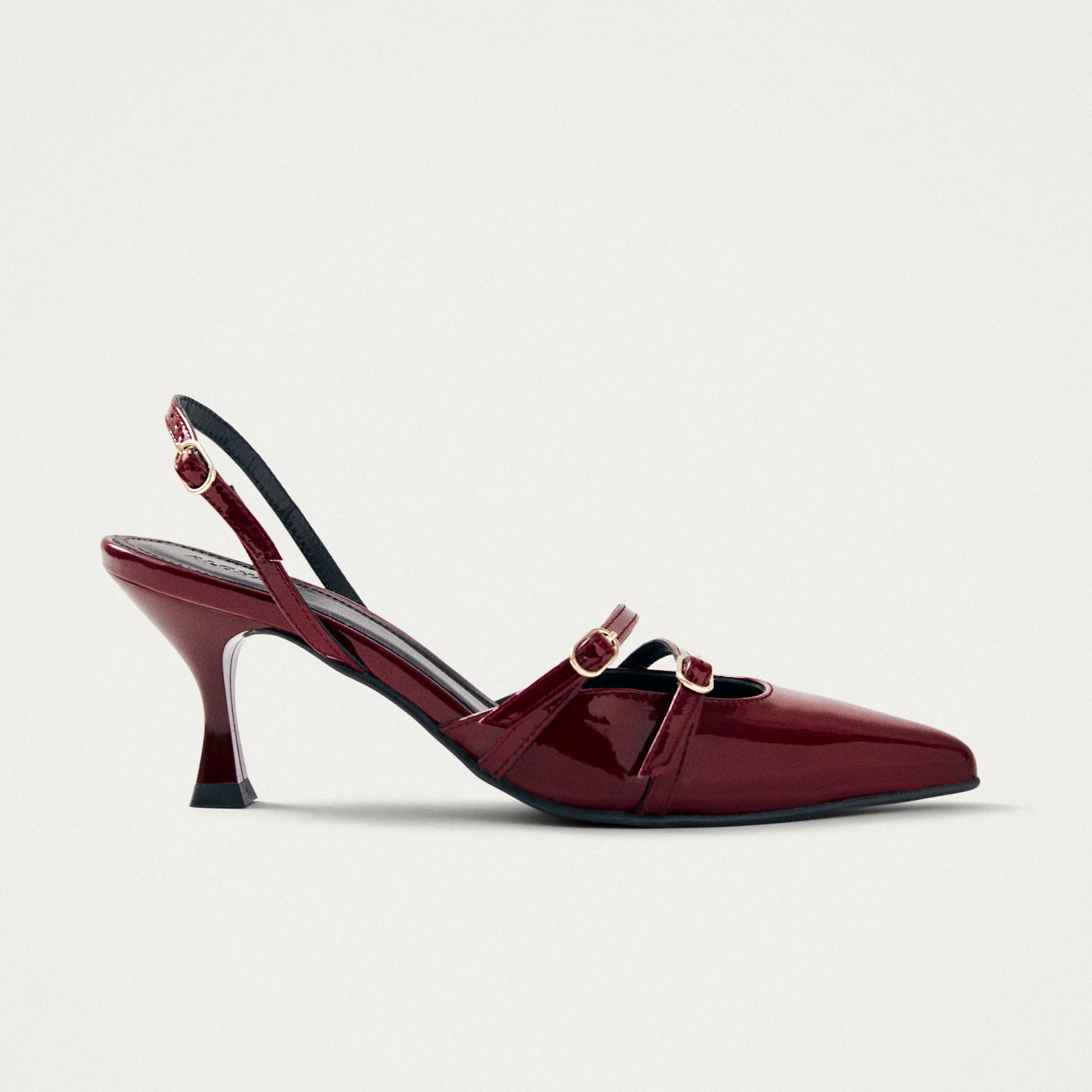Joelle Burgundy Patent Leather Pumps