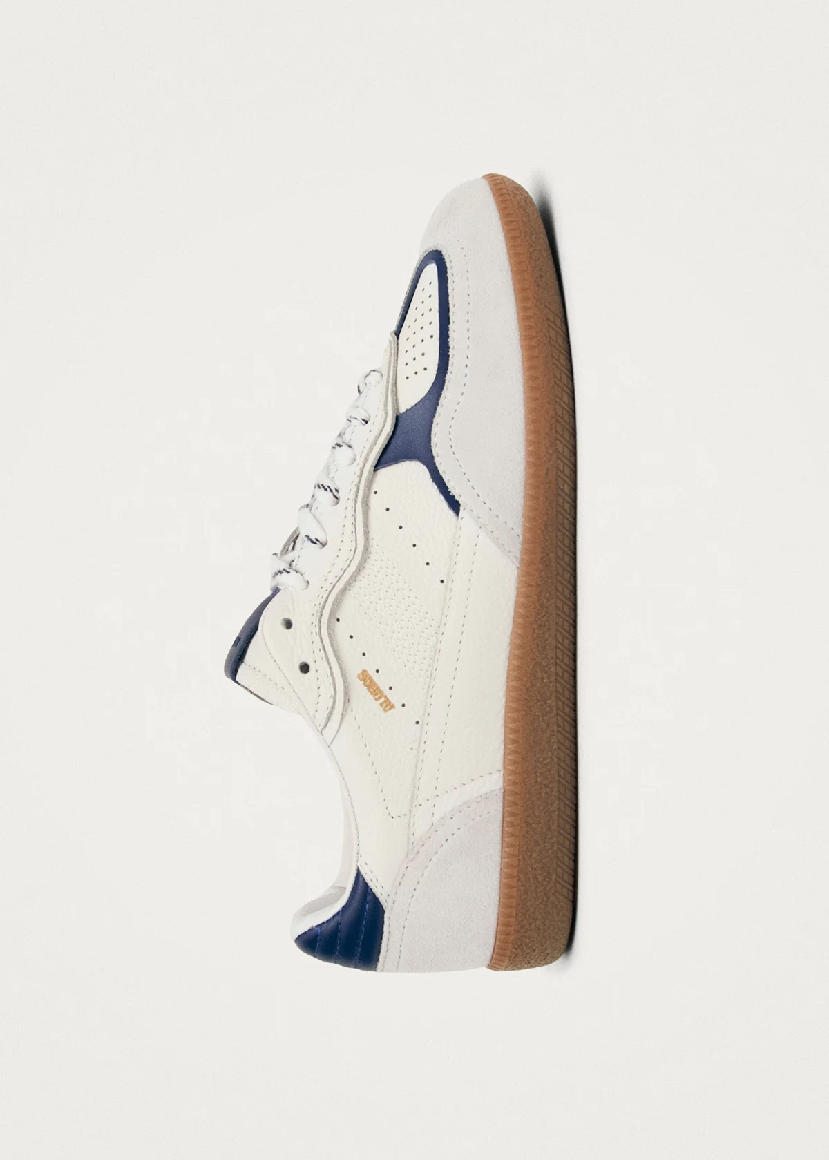 Tb.490 Rife Grain White Navy Leather Sneakers