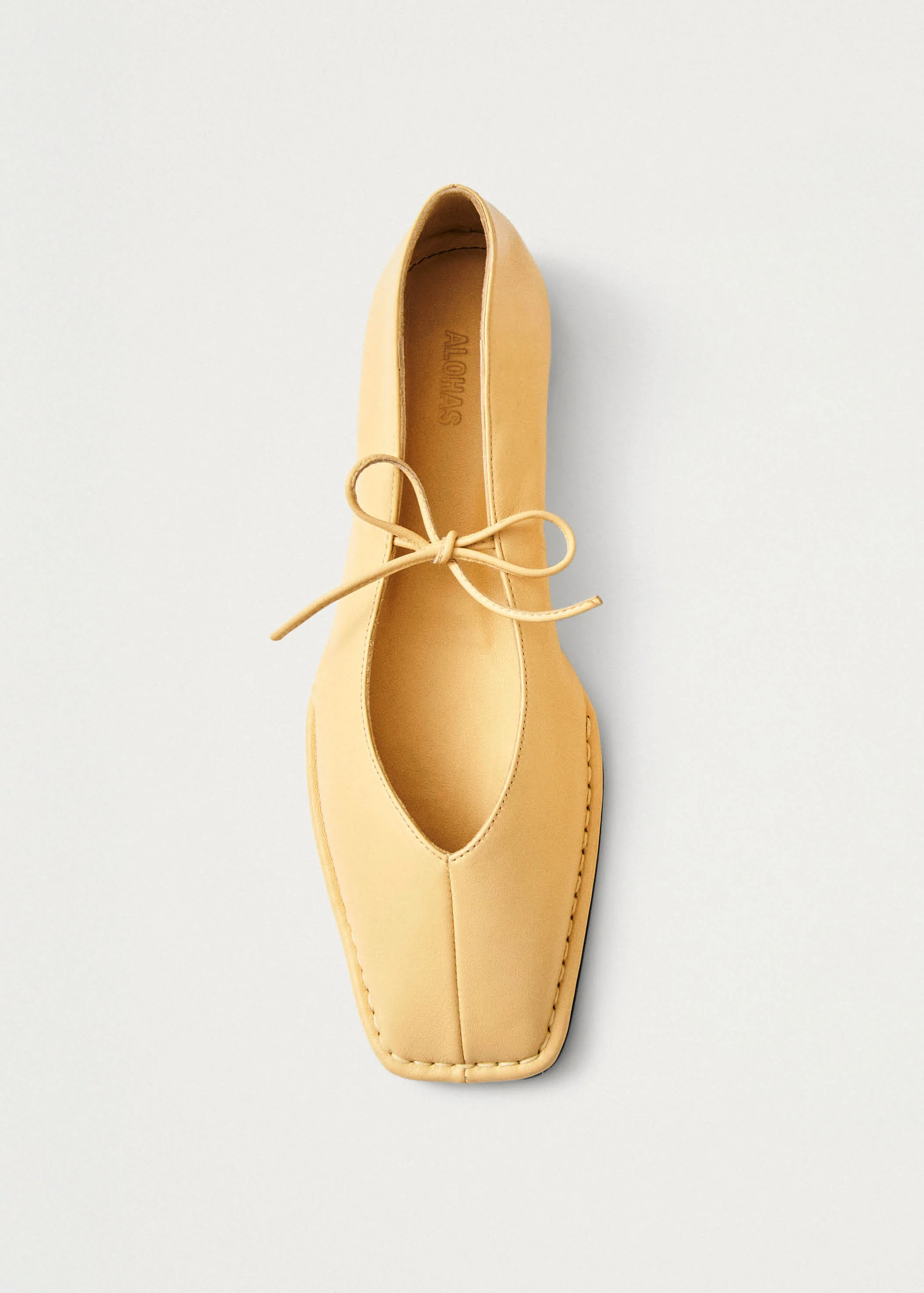 Sway Vanilla Leather Ballet Flats