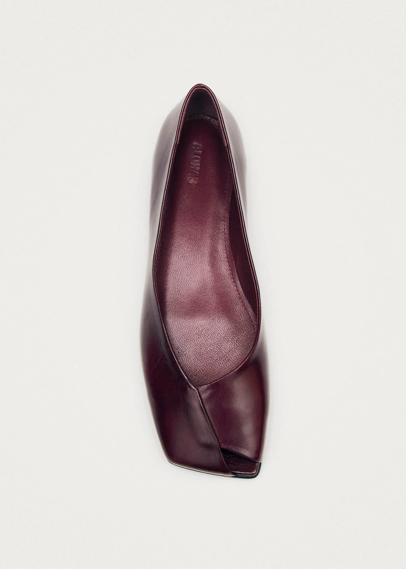 Katia Rift Burgundy Leather Ballet Flats