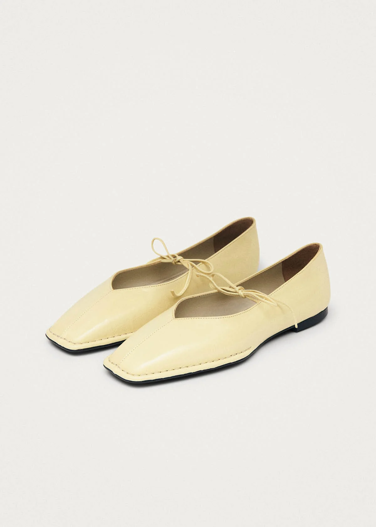 Sway Patent Vanilla Leather Ballet Flats