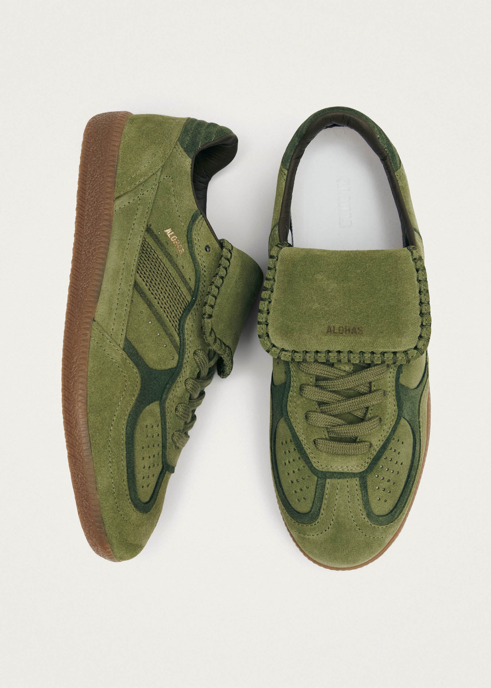 Tb.490 Club Suede Green Leather Sneakers