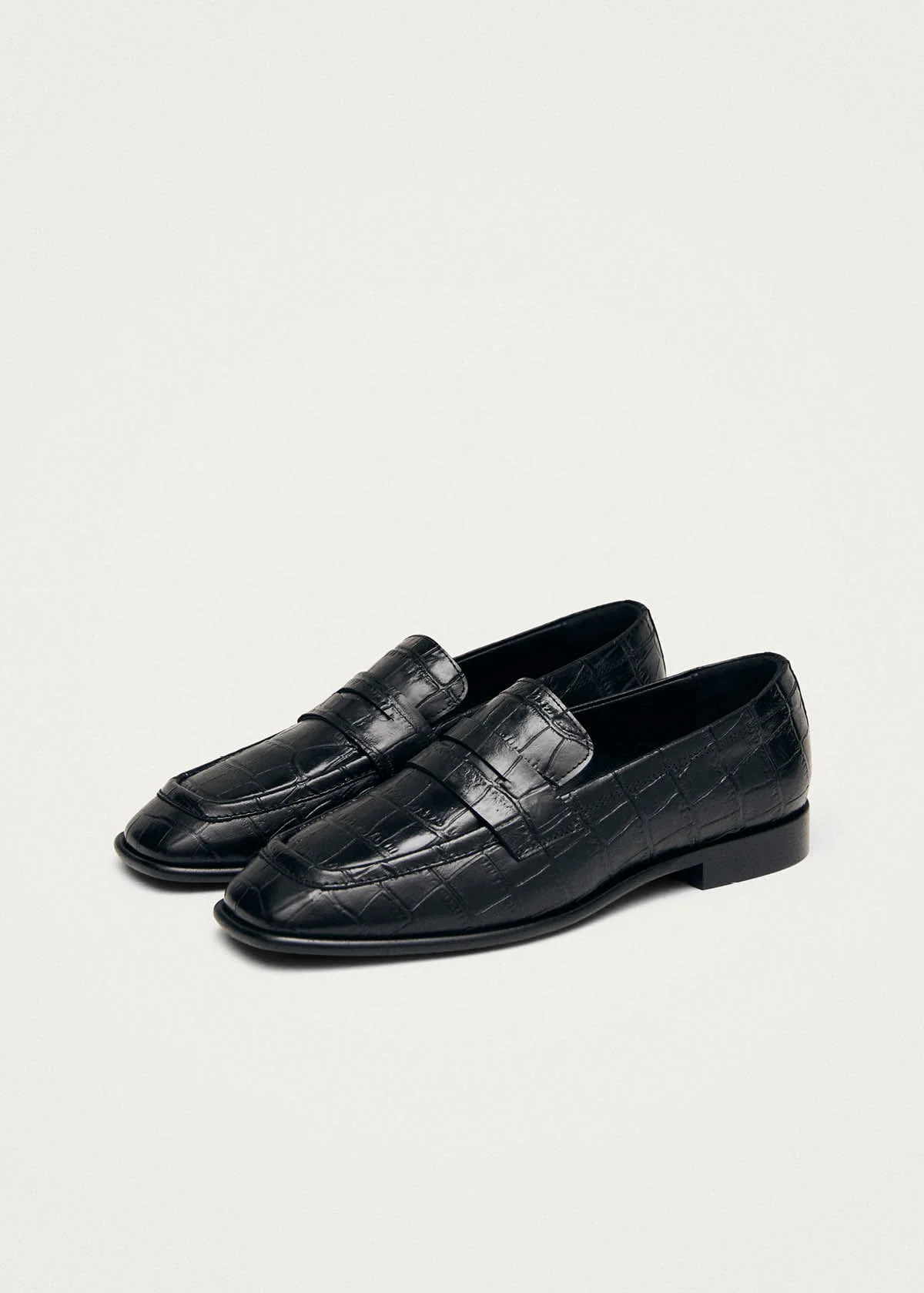 Zaha Alli Black Leather Loafers