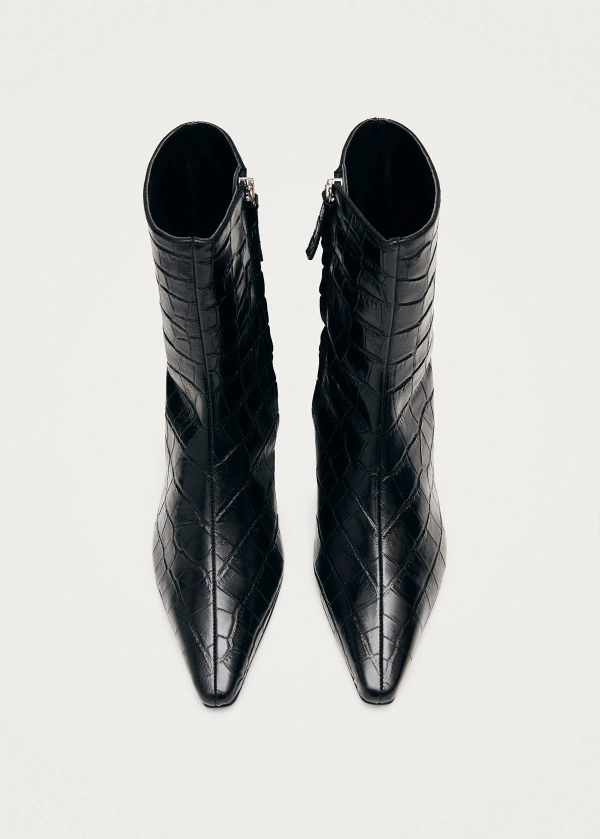 Ambar Alli Black Leather Ankle Boots