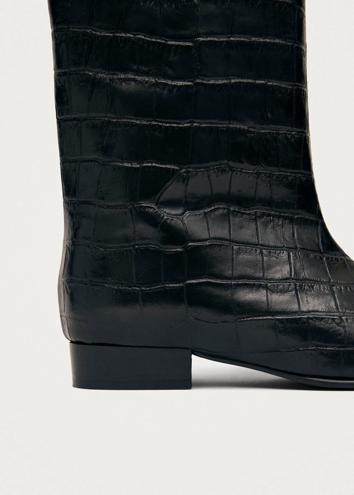 Quinn Alli Black Leather Ankle Boots