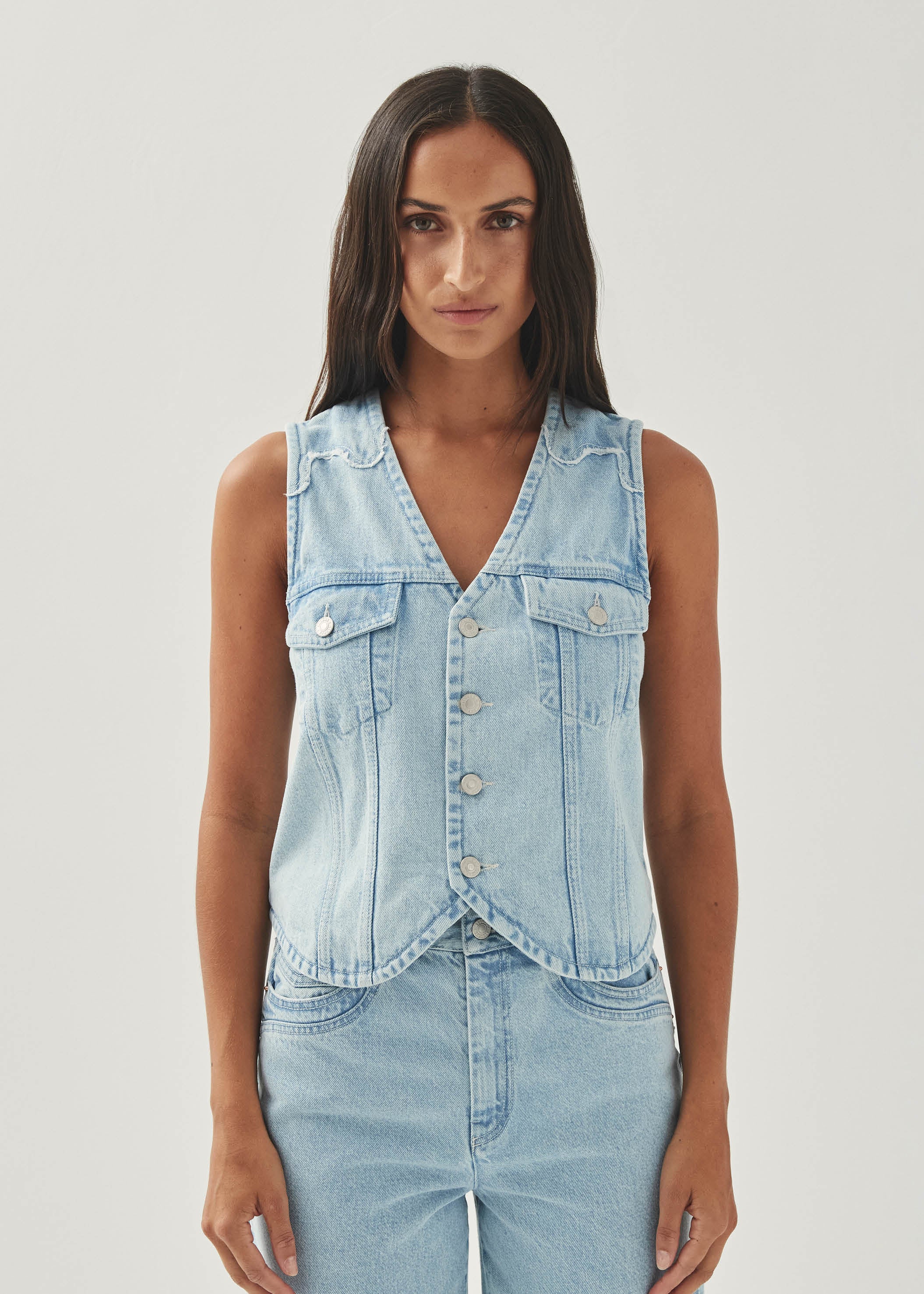 Manuela Light Blue Denim Vest