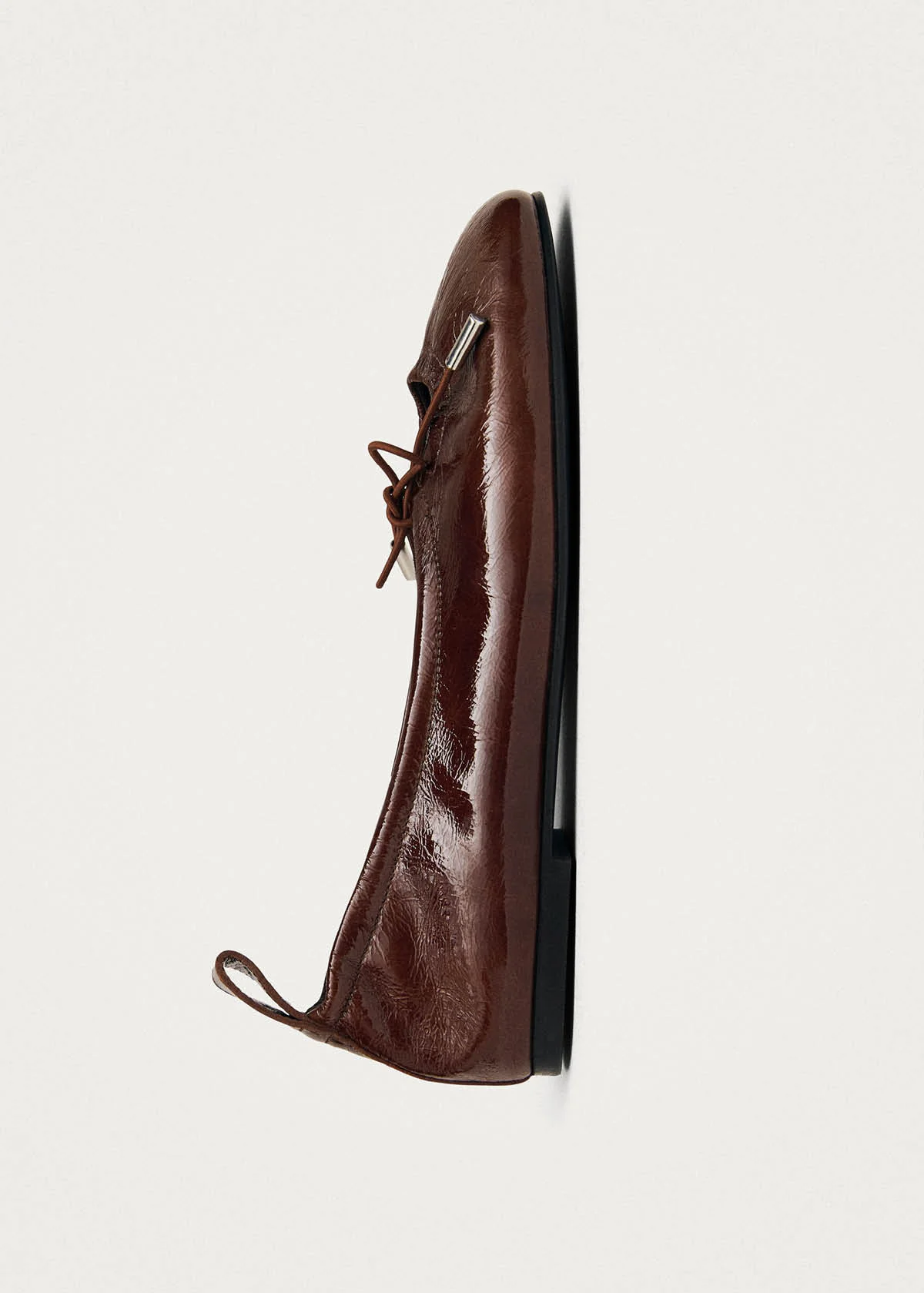 Rosalind Patent Brown Leather Ballet Flats