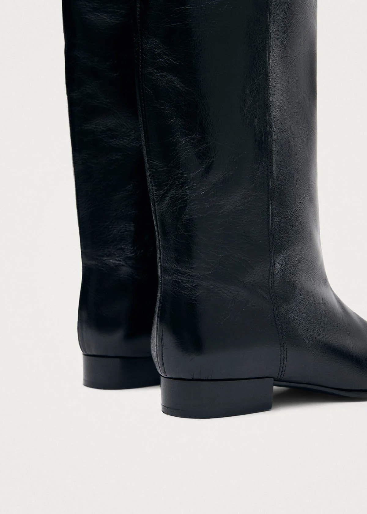 Thalina Rift Black Leather Boots