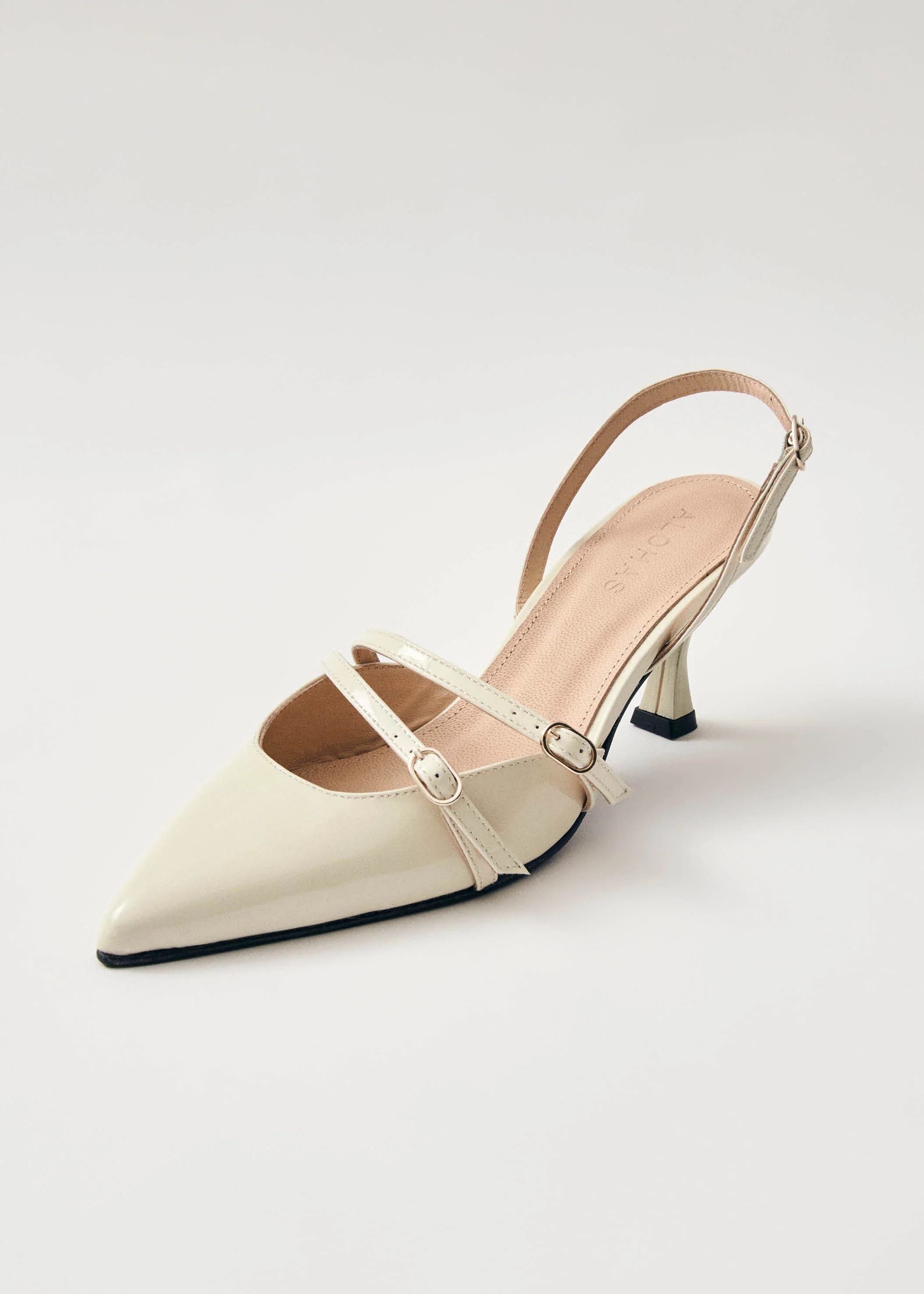 Joelle Cream Patent Leather Pumps