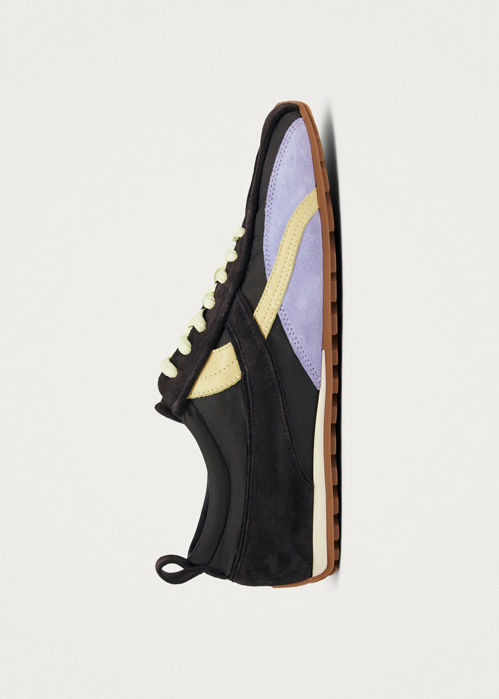 Tb.304 Nylon Brown Leather Sneakers