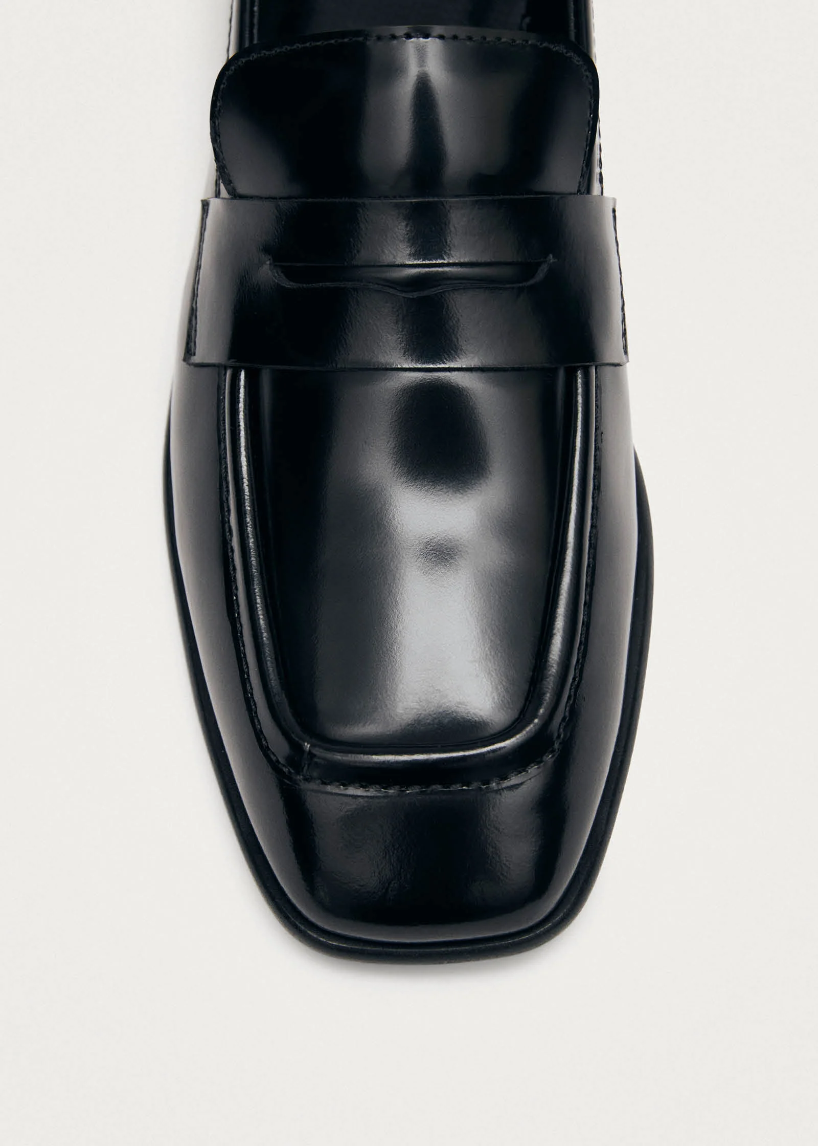 Zaha Black Leather Loafers
