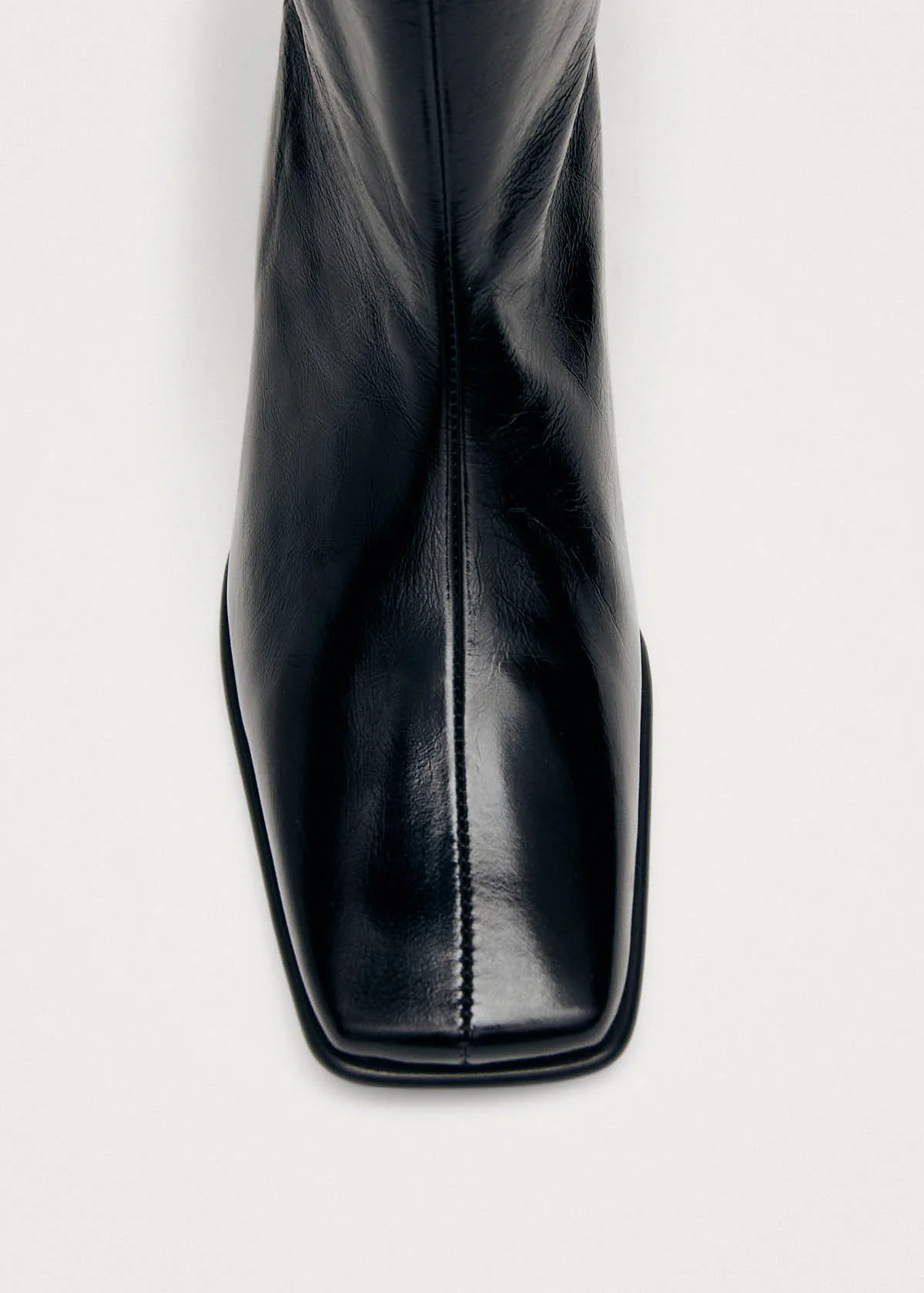Quinn Rift Black Leather Ankle Boots
