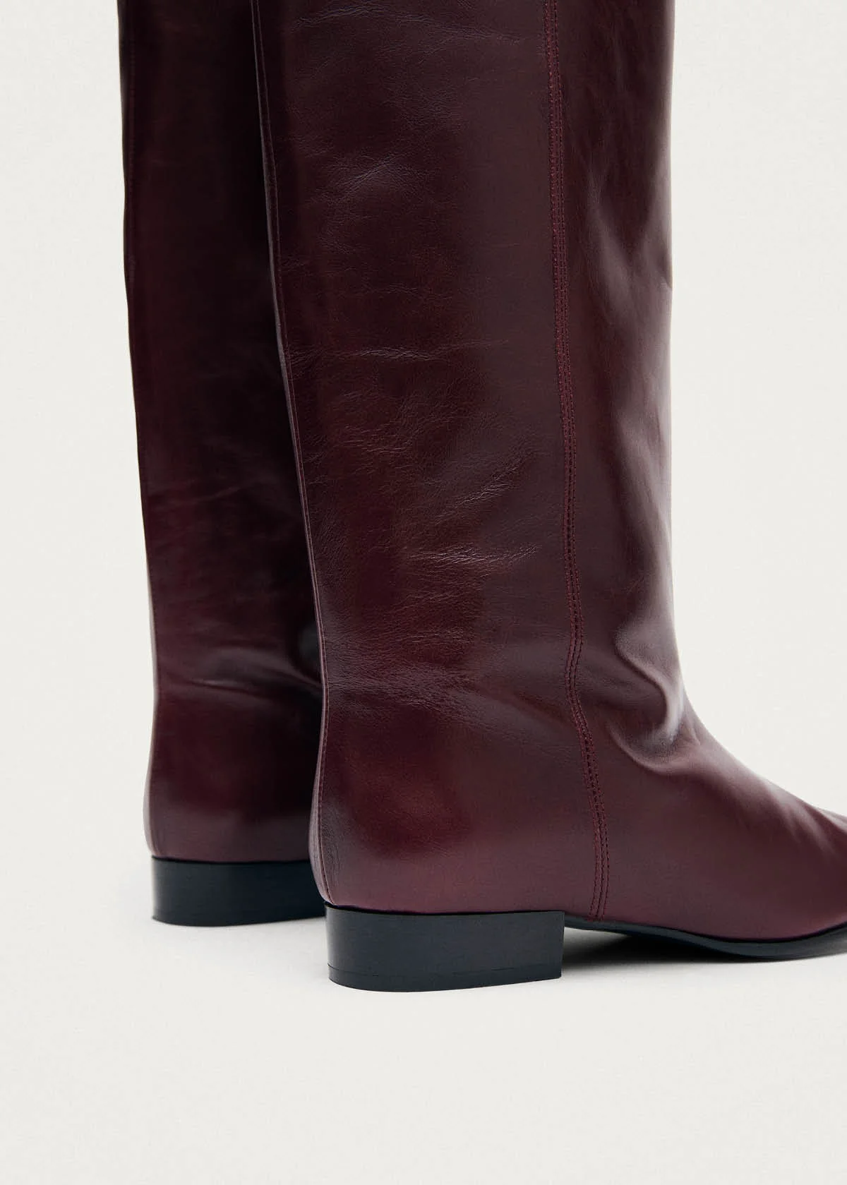 Thalina Rift Burgundy Leather Boots