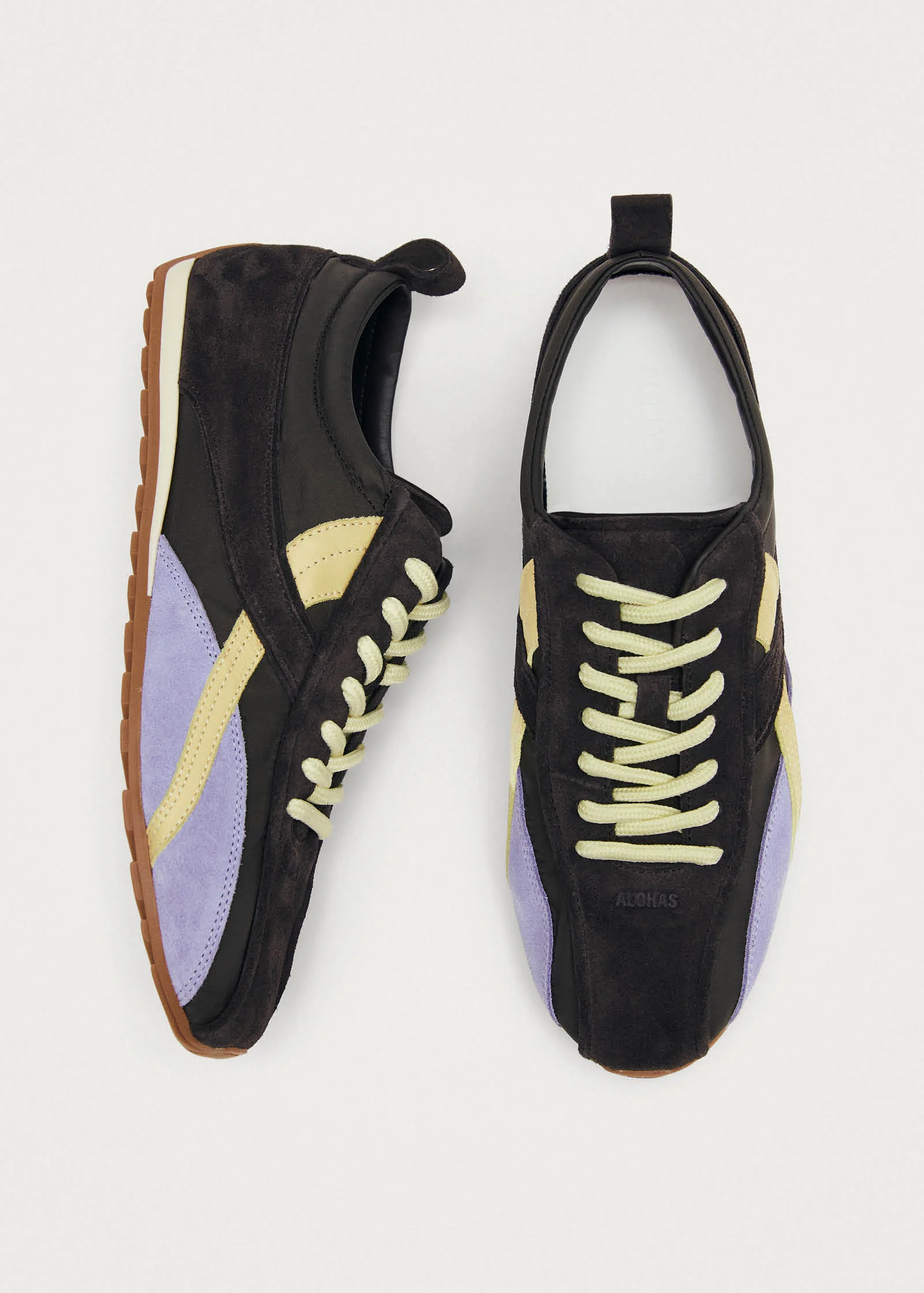 Tb.304 Nylon Brown Leather Sneakers