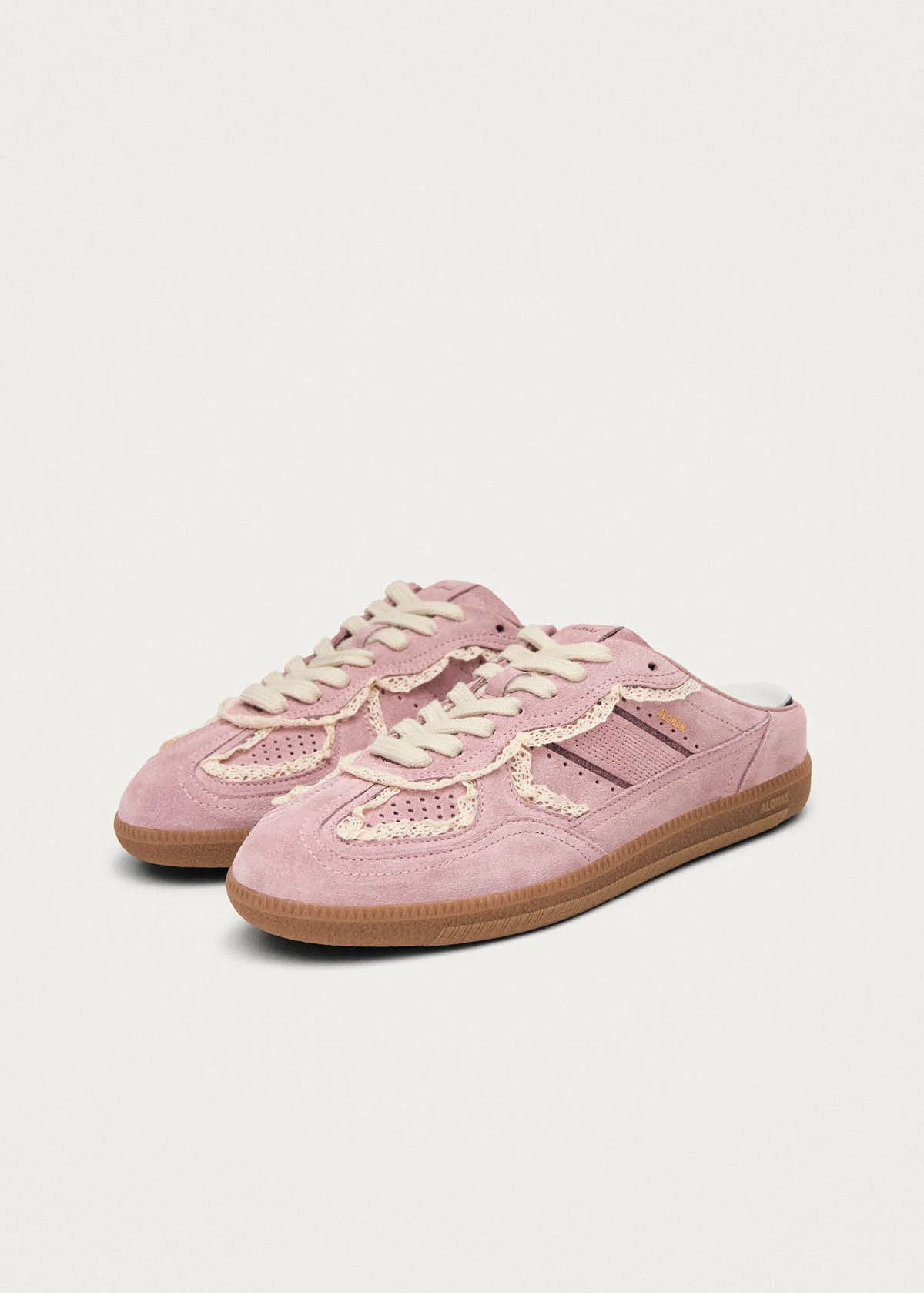 Tb.490 Mule Crochet Pink Leather Sneakers