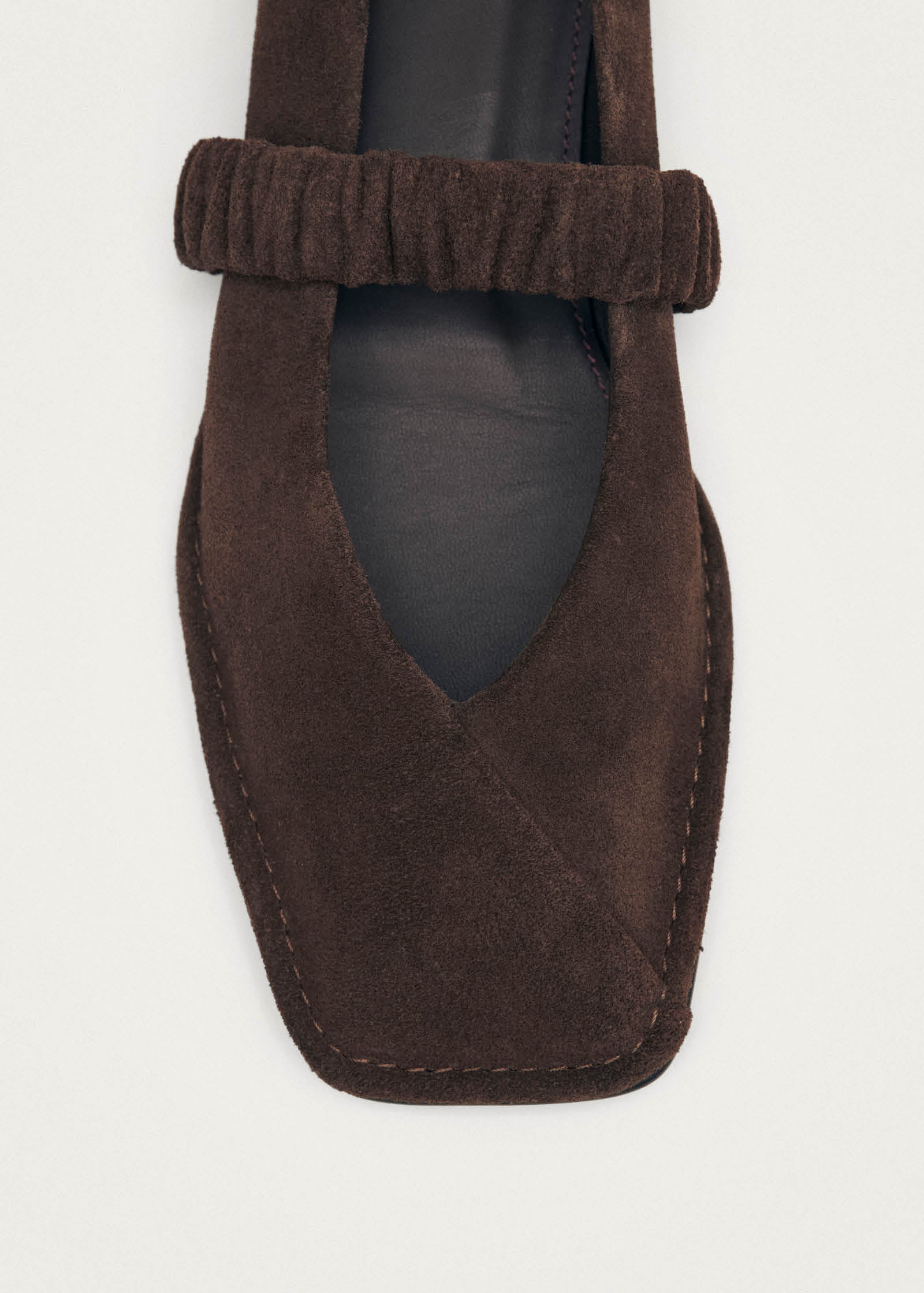 Lautan Suede Brown Leather Ballet Flats