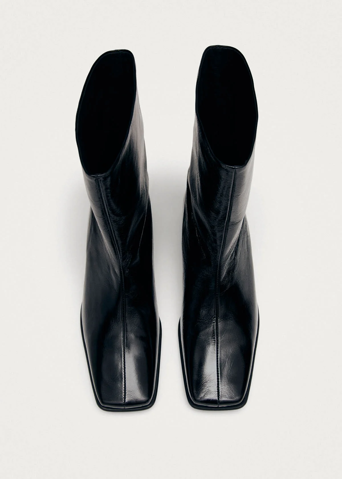 Quinn Rift Black Leather Ankle Boots