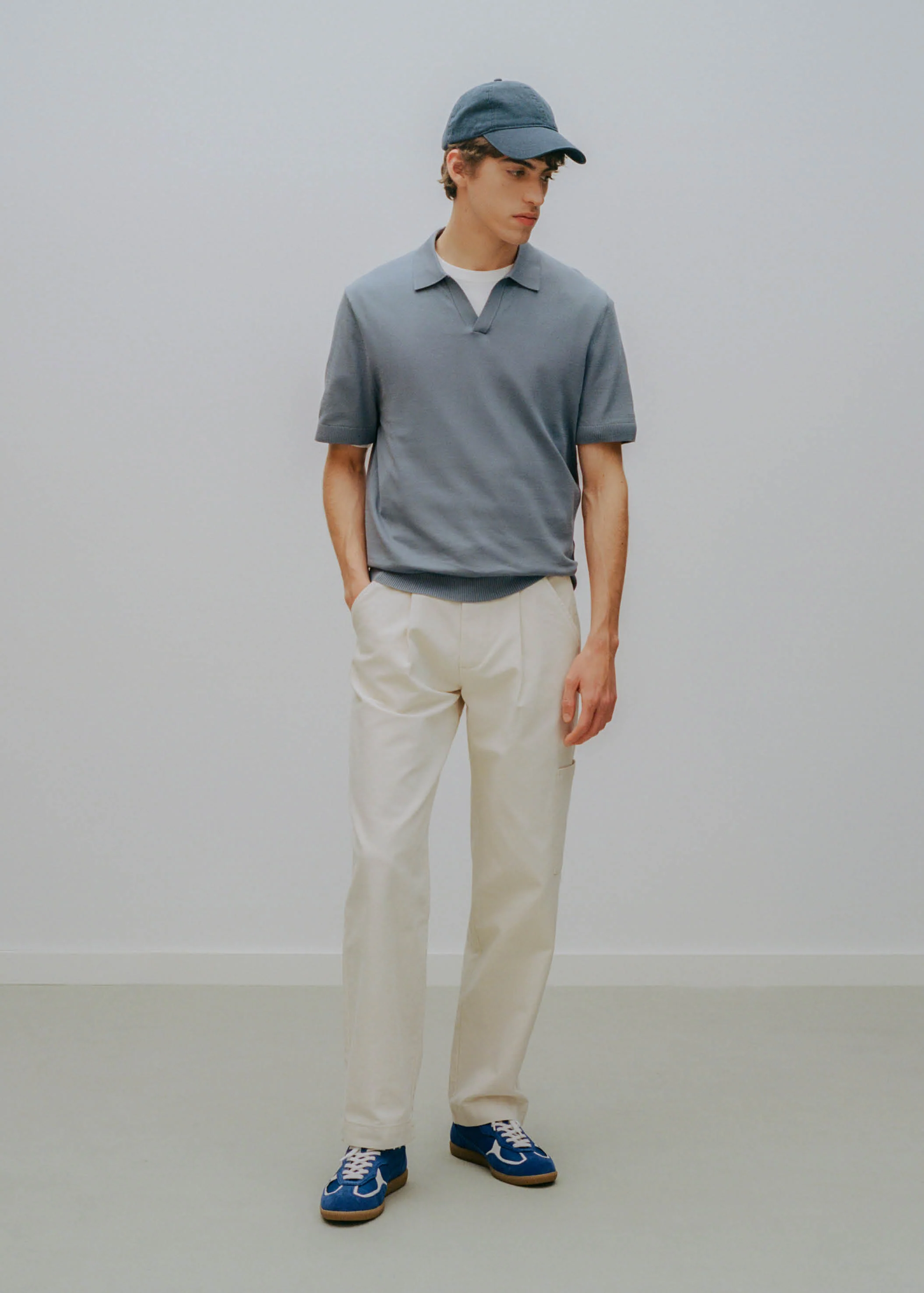 Tb.490 Rife Sheen Blue Leather Sneakers