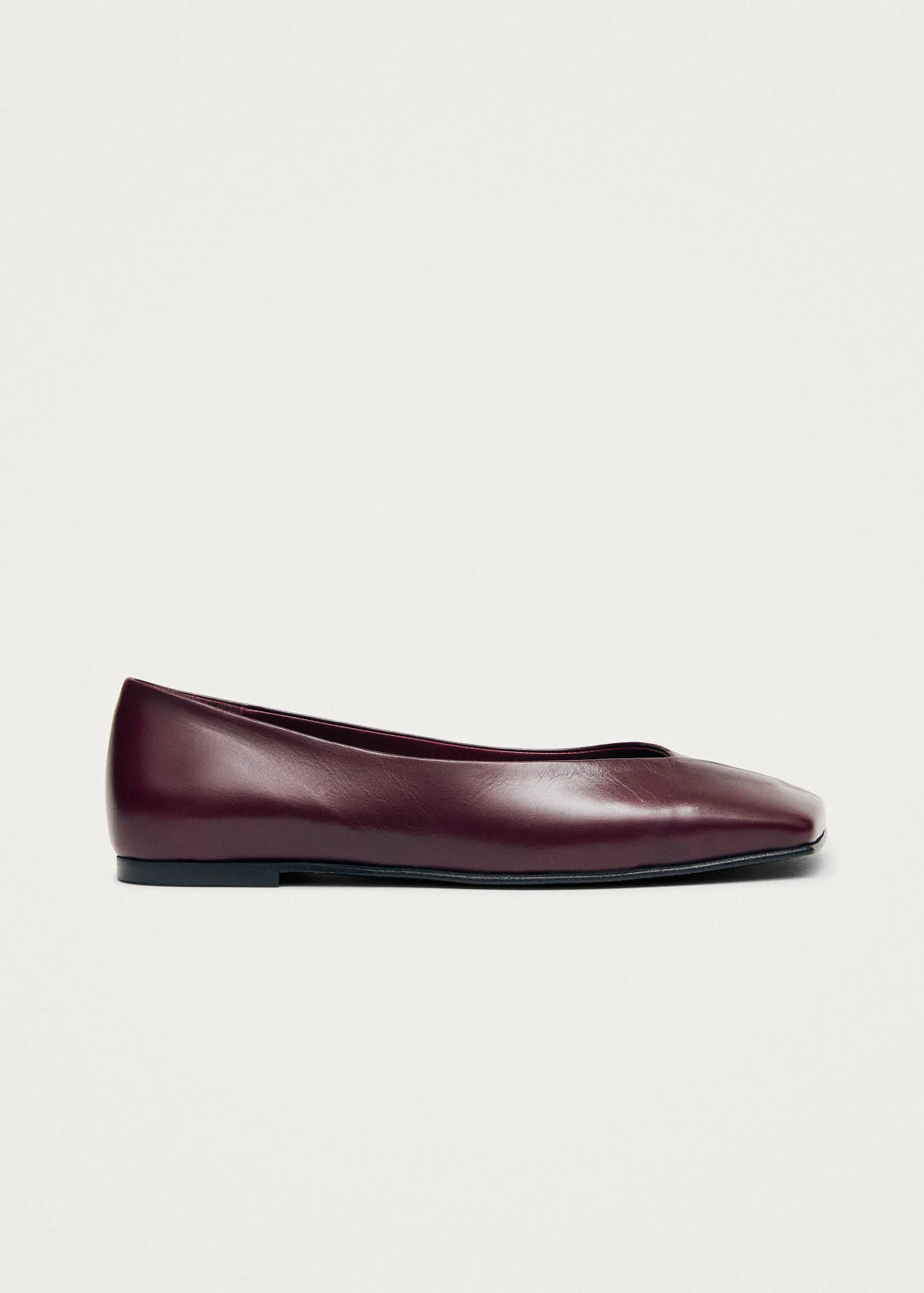 Katia Rift Burgundy Leather Ballet Flats