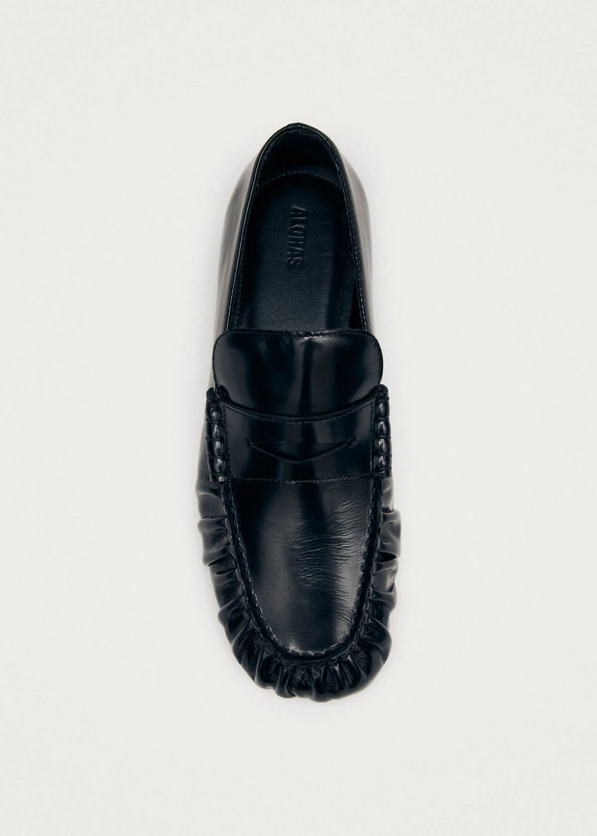 Aven Black Leather Loafers
