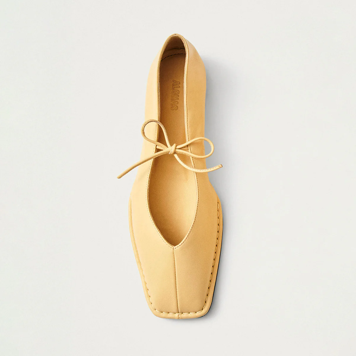 Sway Vanilla Leather Ballet Flats