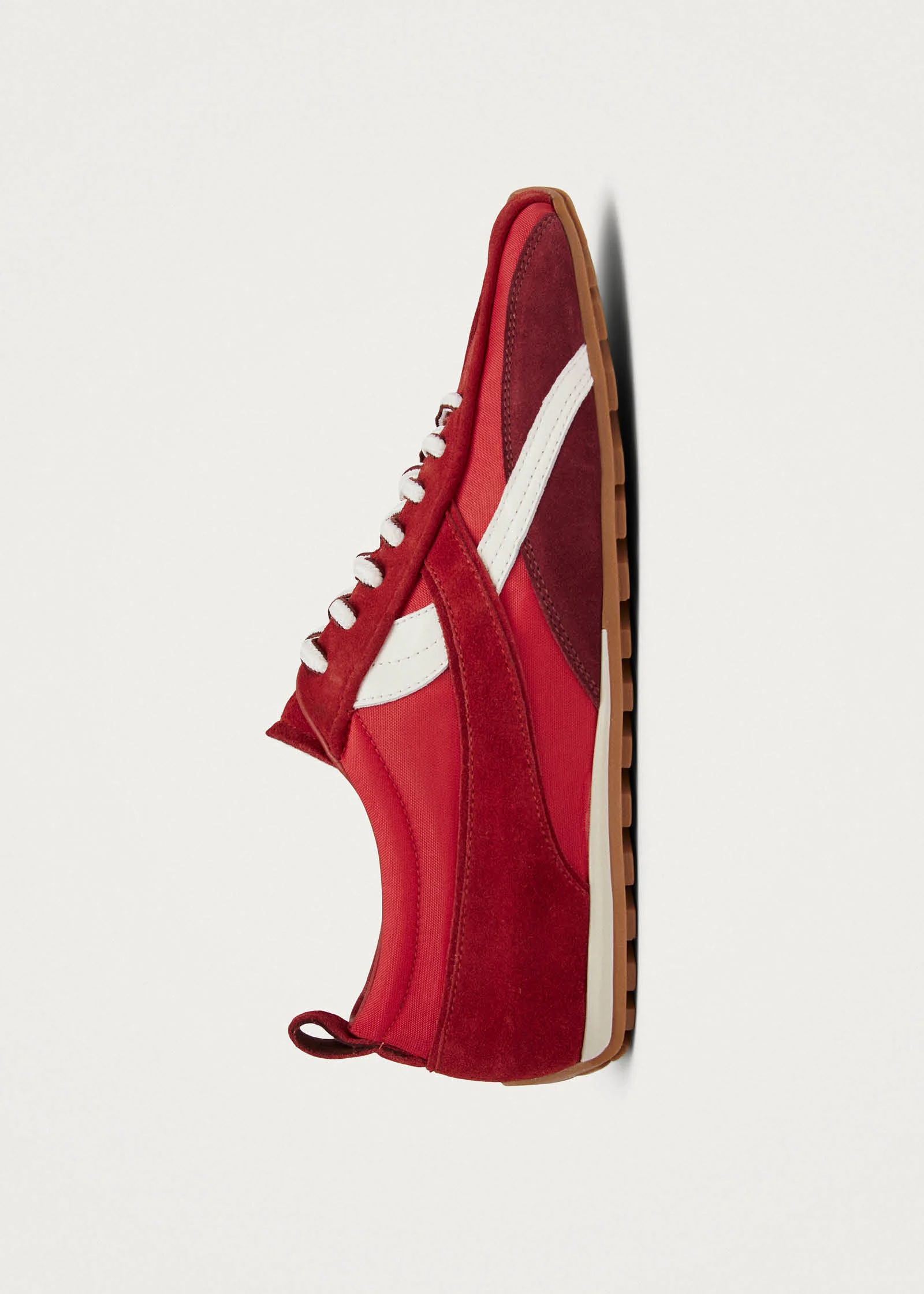 Tb.304 Nylon Red Leather Sneakers