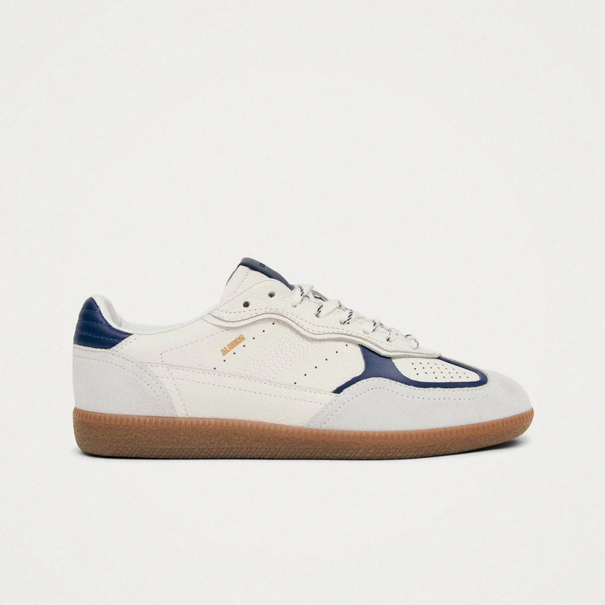 Tb.490 Rife Grain White Navy Leather Sneakers