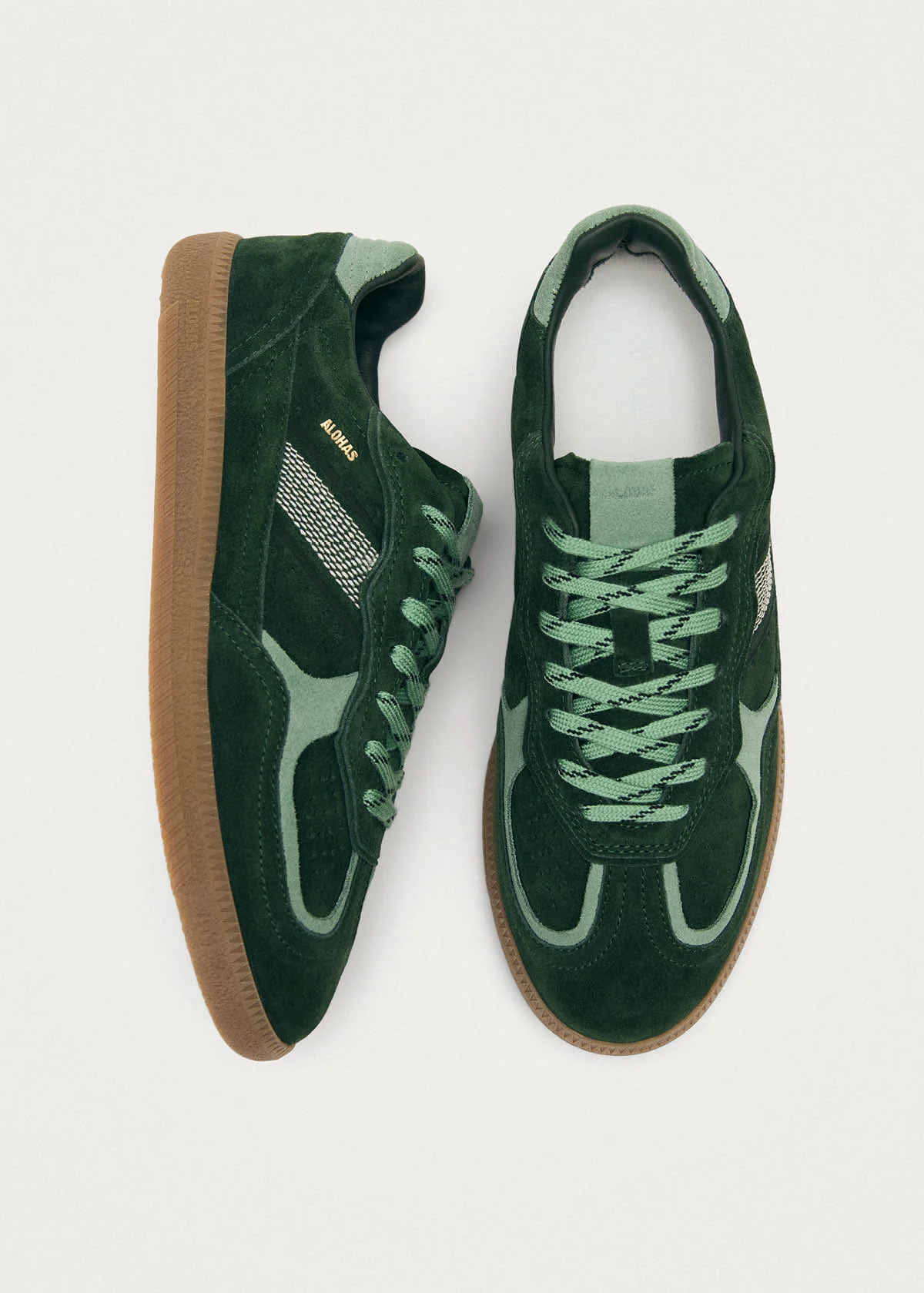 Tb.490 Rife Green Tones Leather Sneakers