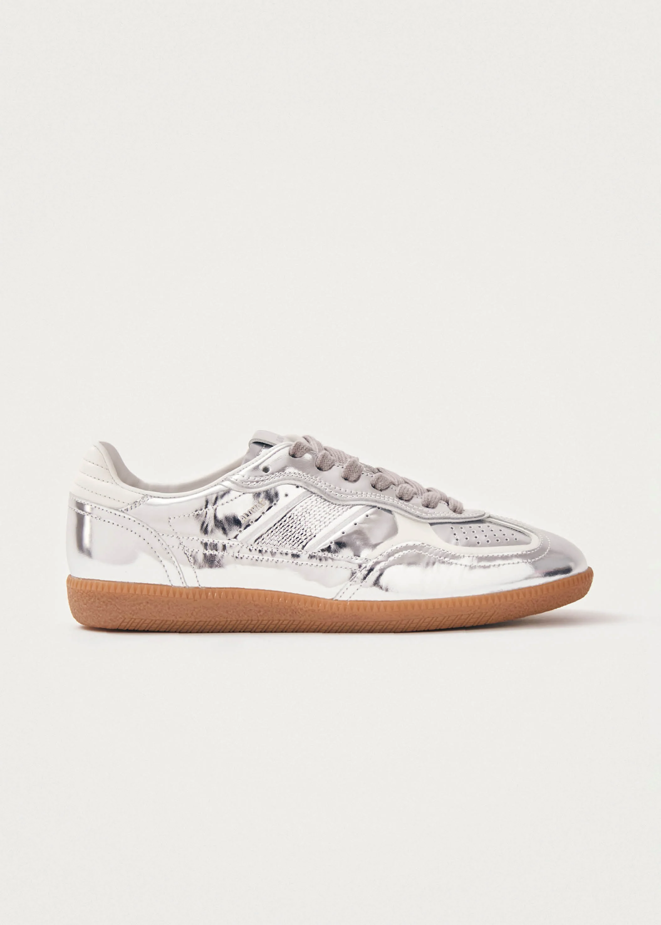 Tb.490 Rife Shimmer Silver Cream Leather Sneakers