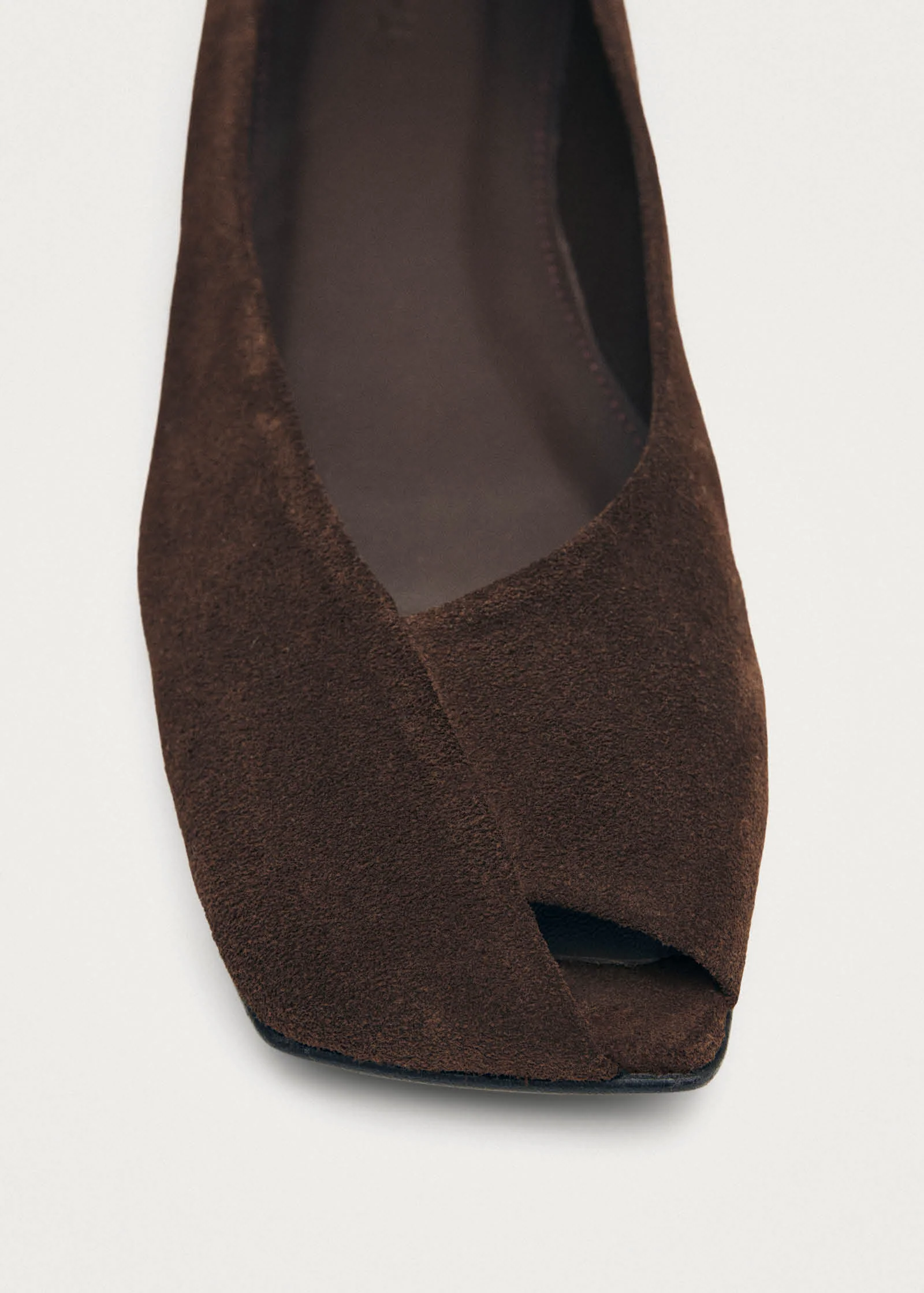Katia Suede Brown Leather Ballet Flats