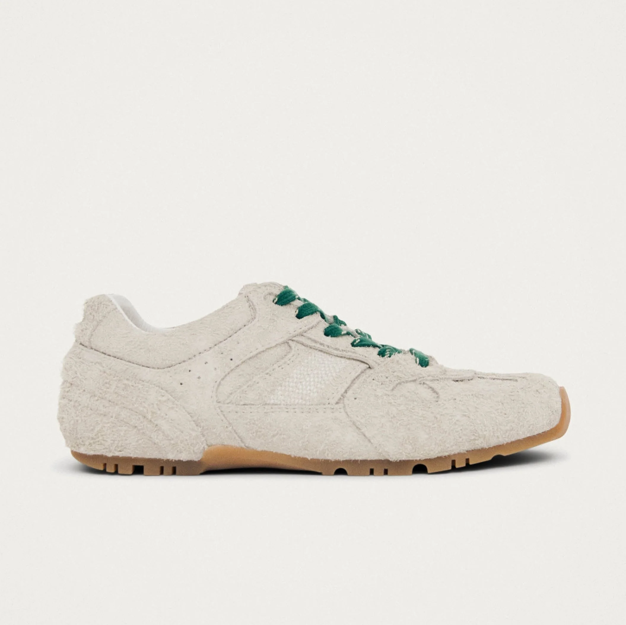 Tb.56 Suede Fuzzy Light Grey Leather Sneakers