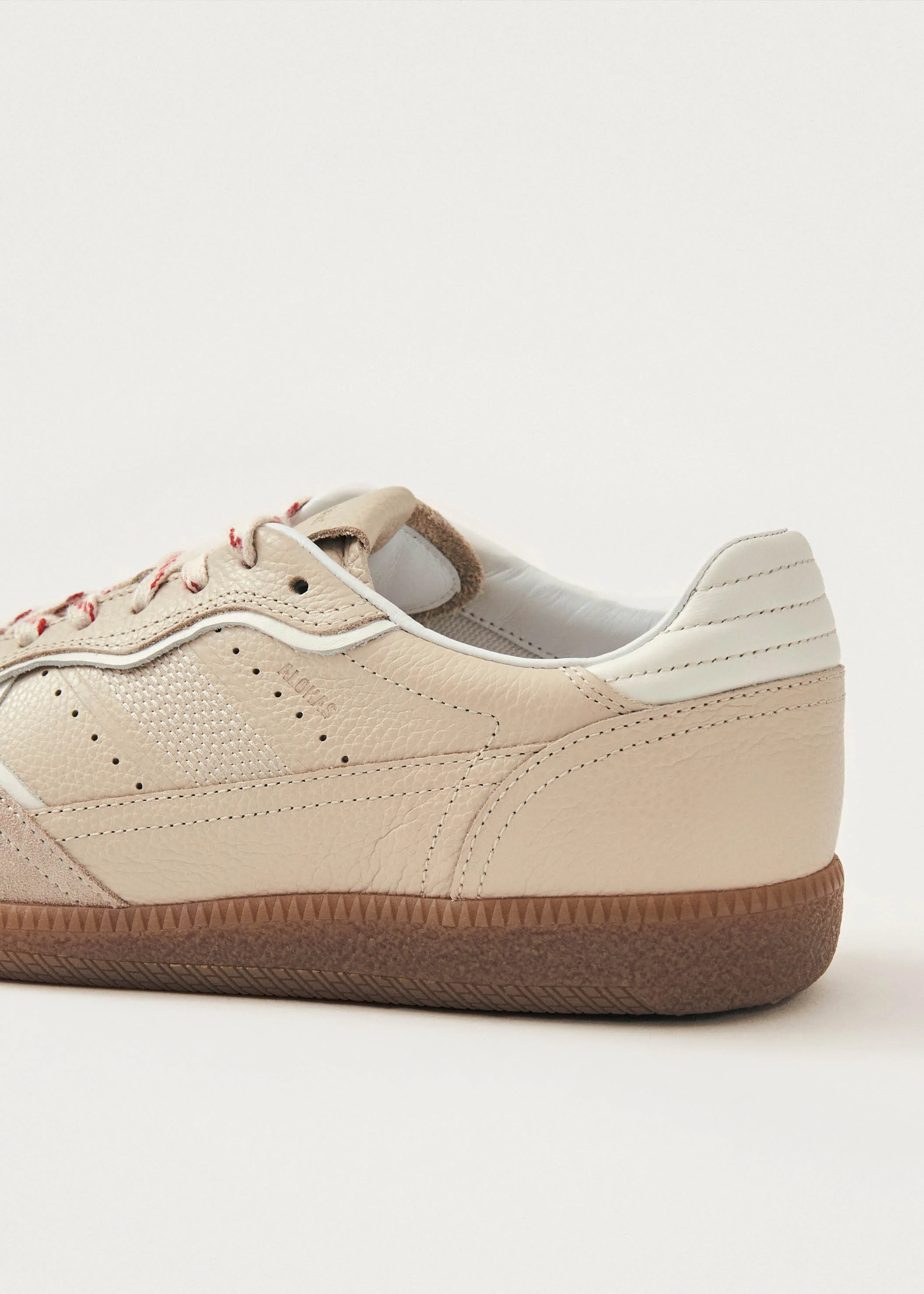 Tb.490 Rife Grain Cream Leather Sneakers