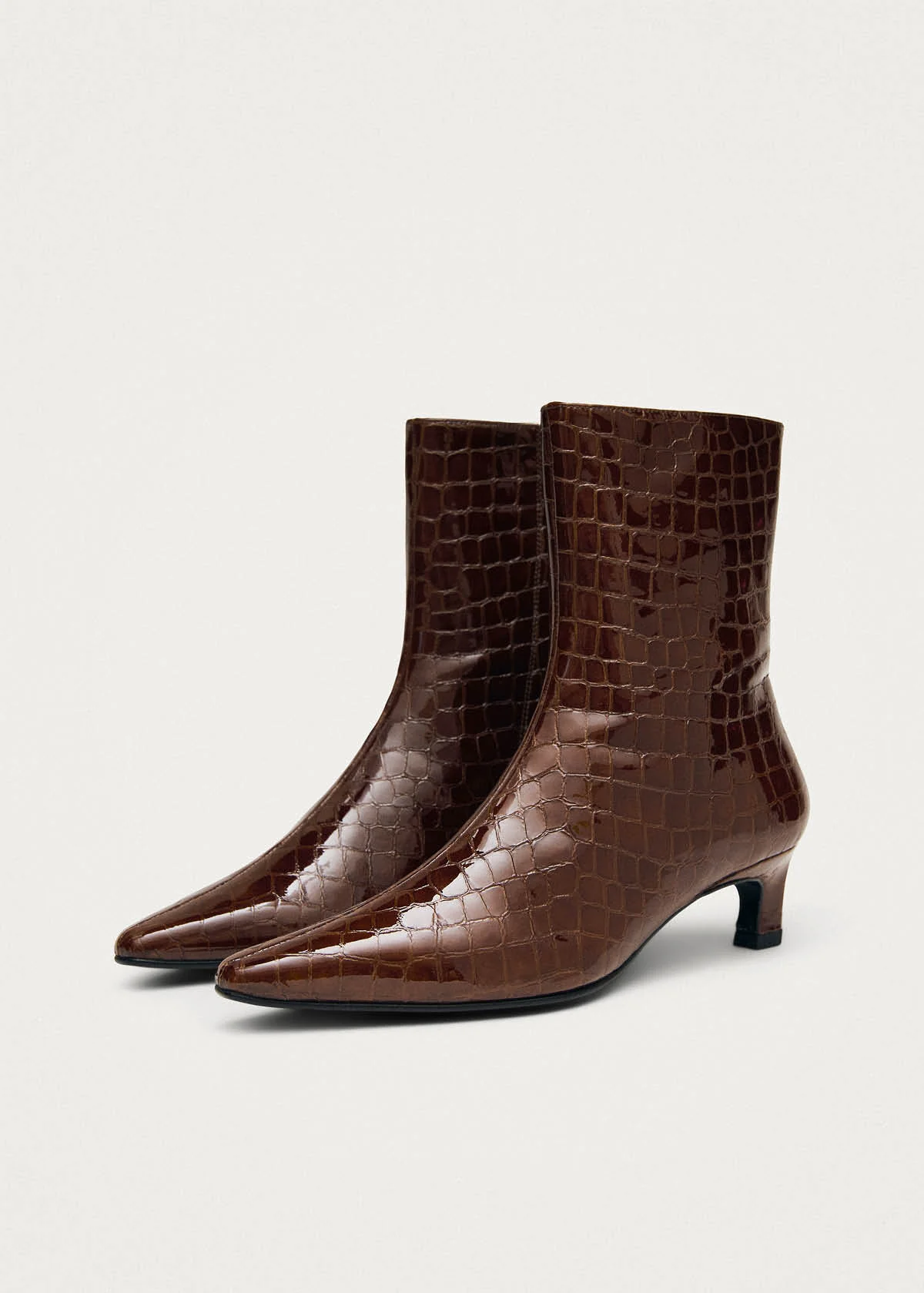 Ambar Alli Brown Leather Ankle Boots