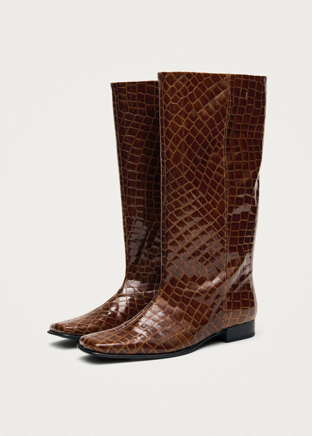 Thalina Alli Brown Leather Boots