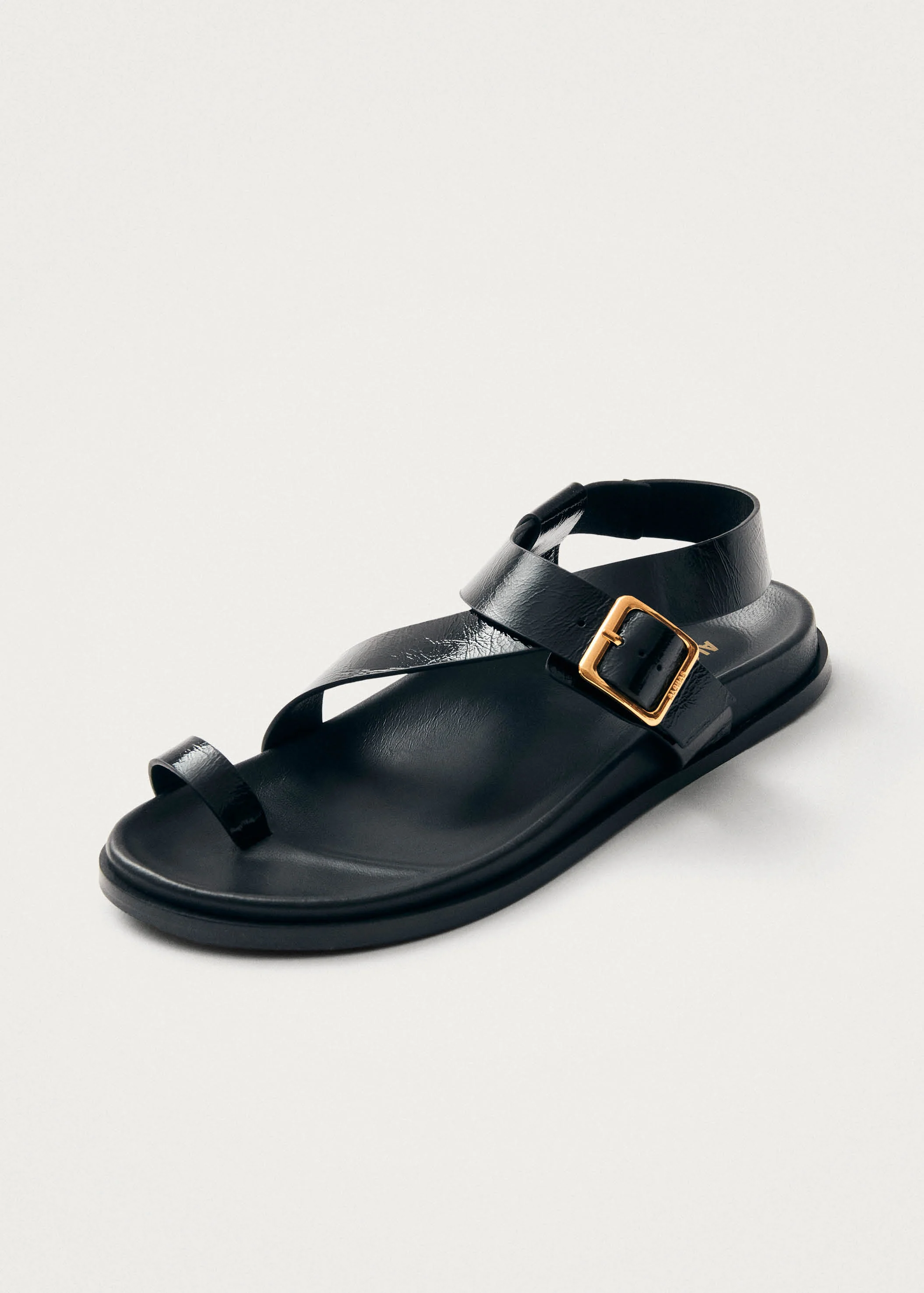 Siren Onix Black Leather Sandals