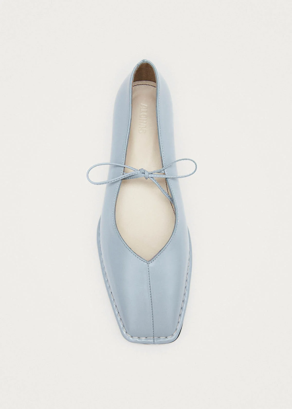 Sway Blue Leather Ballet Flats