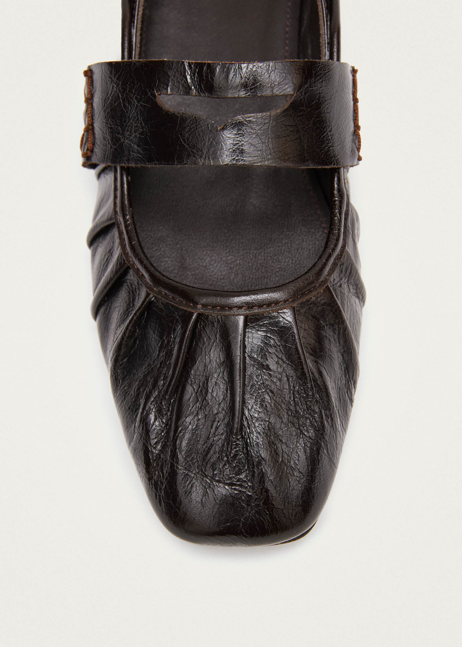 Bargo Brown Leather Ballet Flats