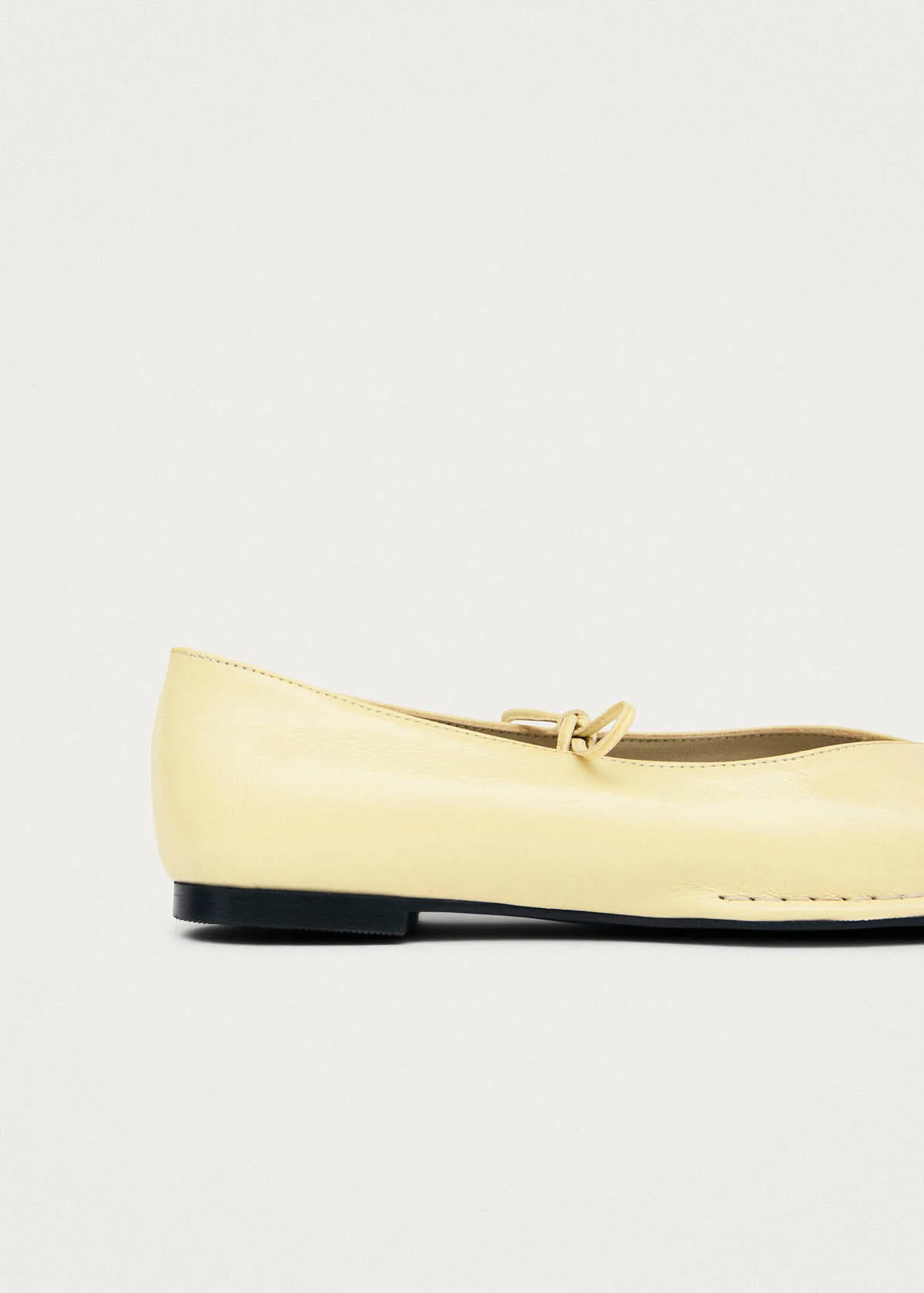 Sway Patent Vanilla Leather Ballet Flats