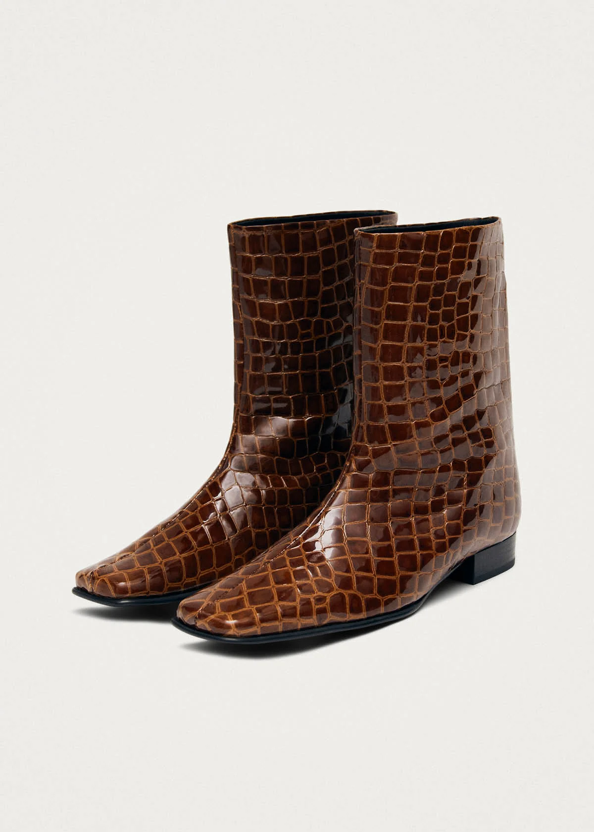 Quinn Alli Brown Leather Ankle Boots