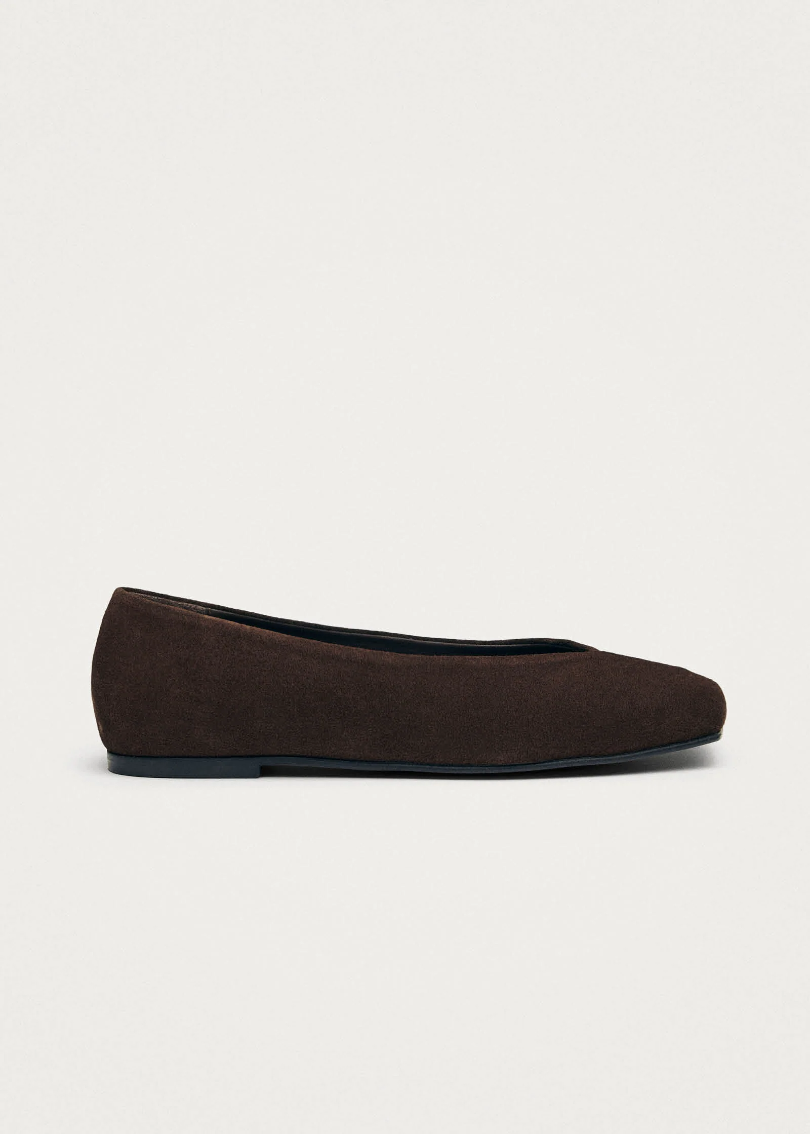 Katia Suede Brown Leather Ballet Flats