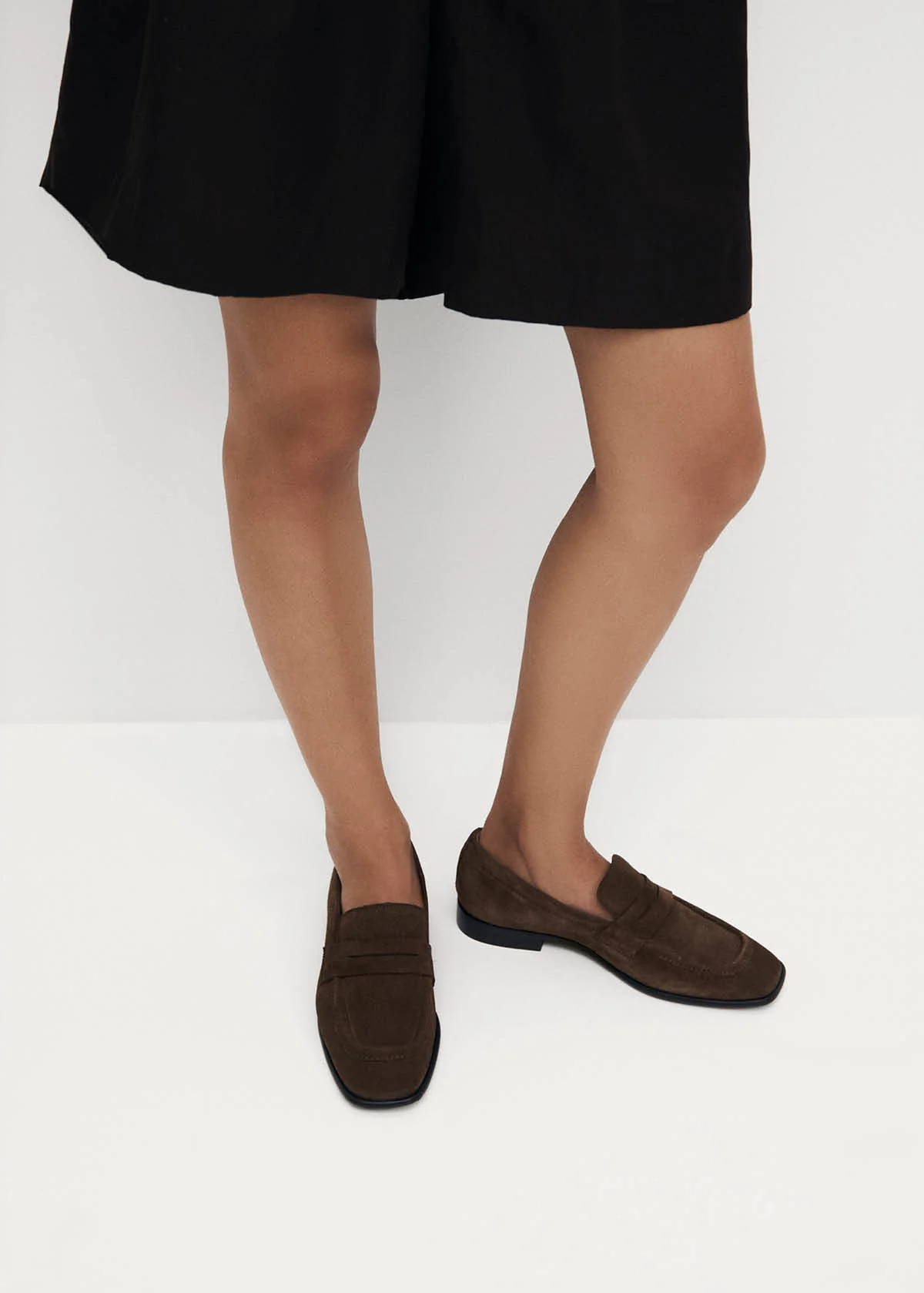 Zaha Suede Brown Leather Loafers