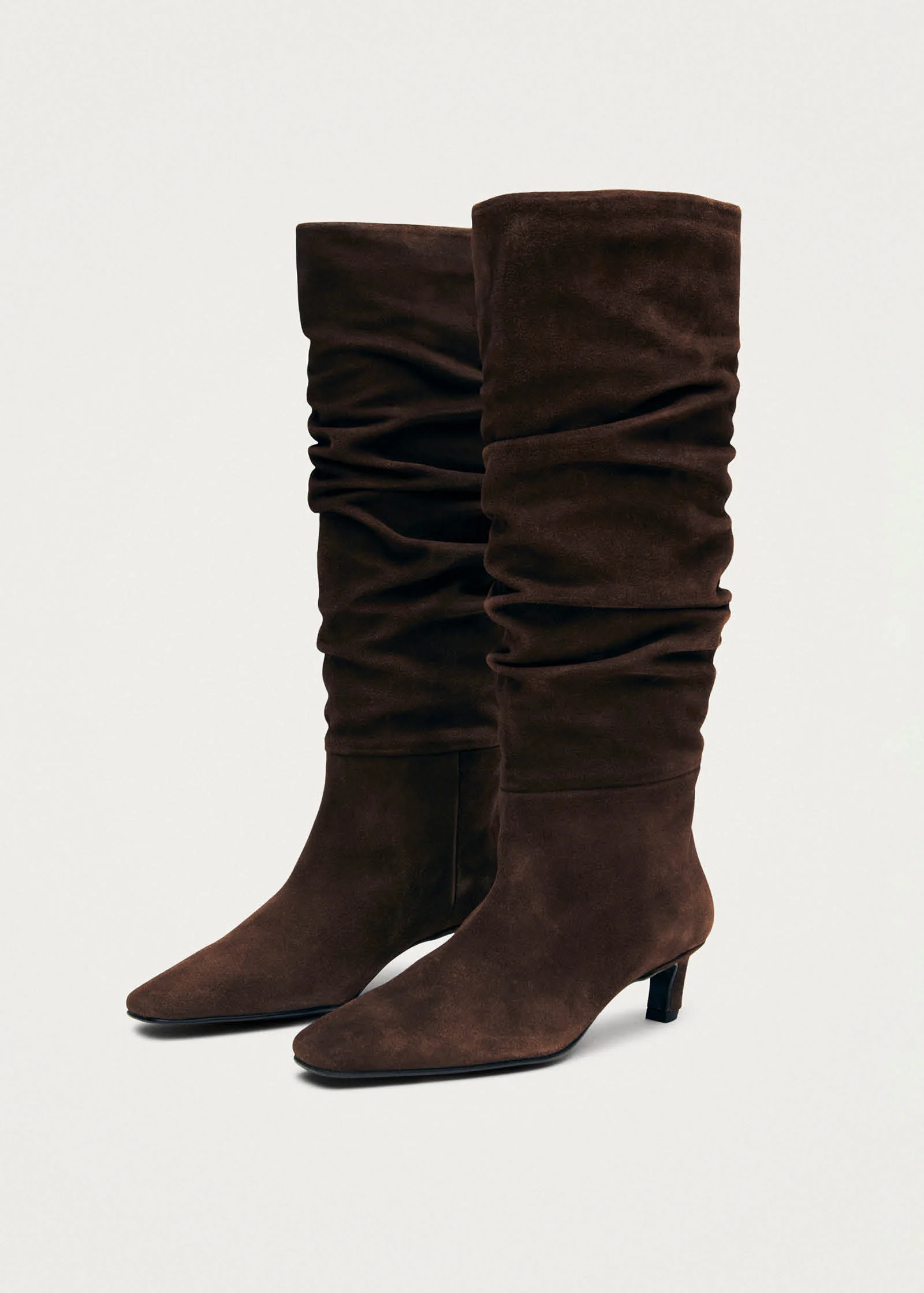Kalila Suede Brown Leather Boots