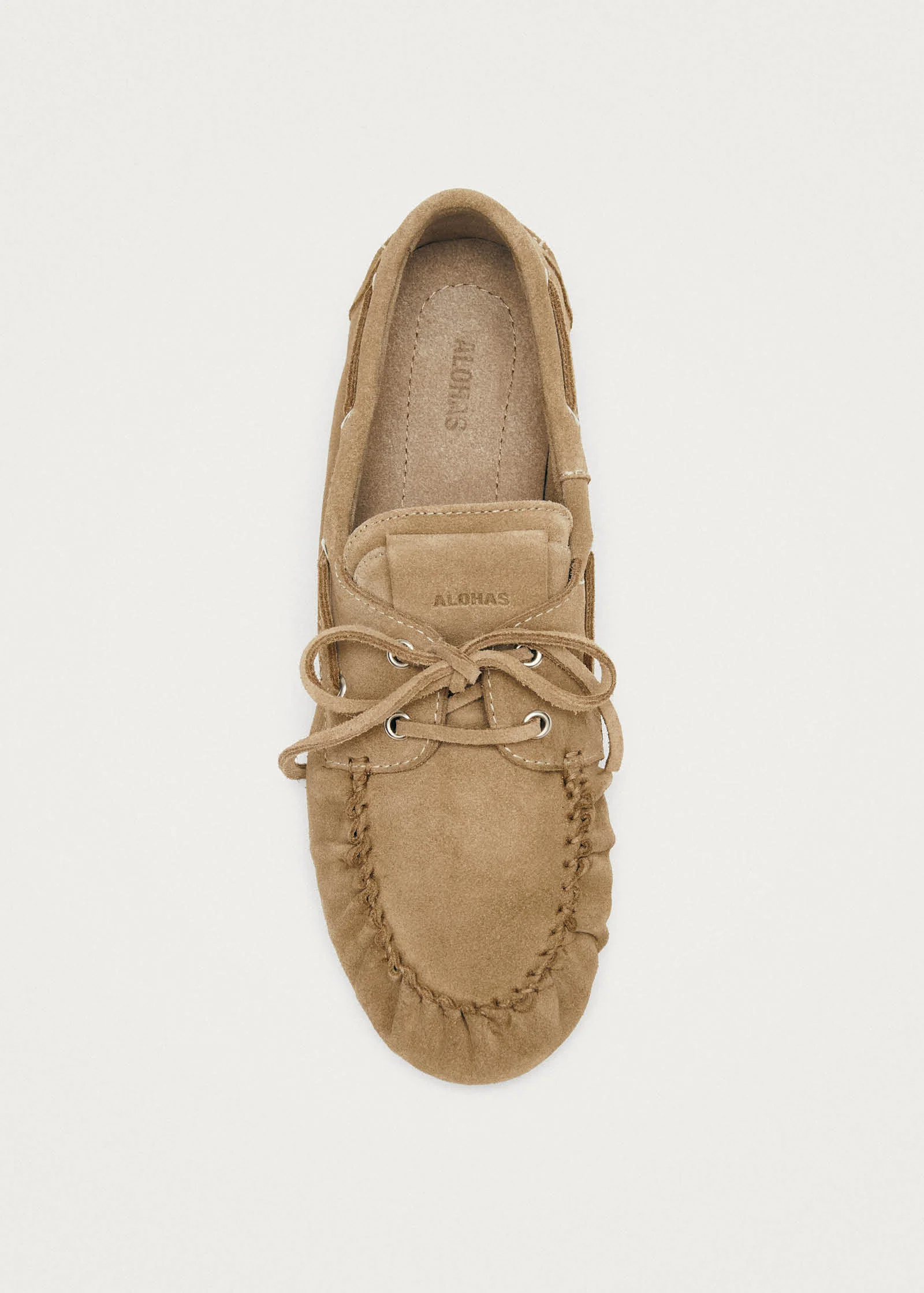Rowan Suede Beige Leather Loafers