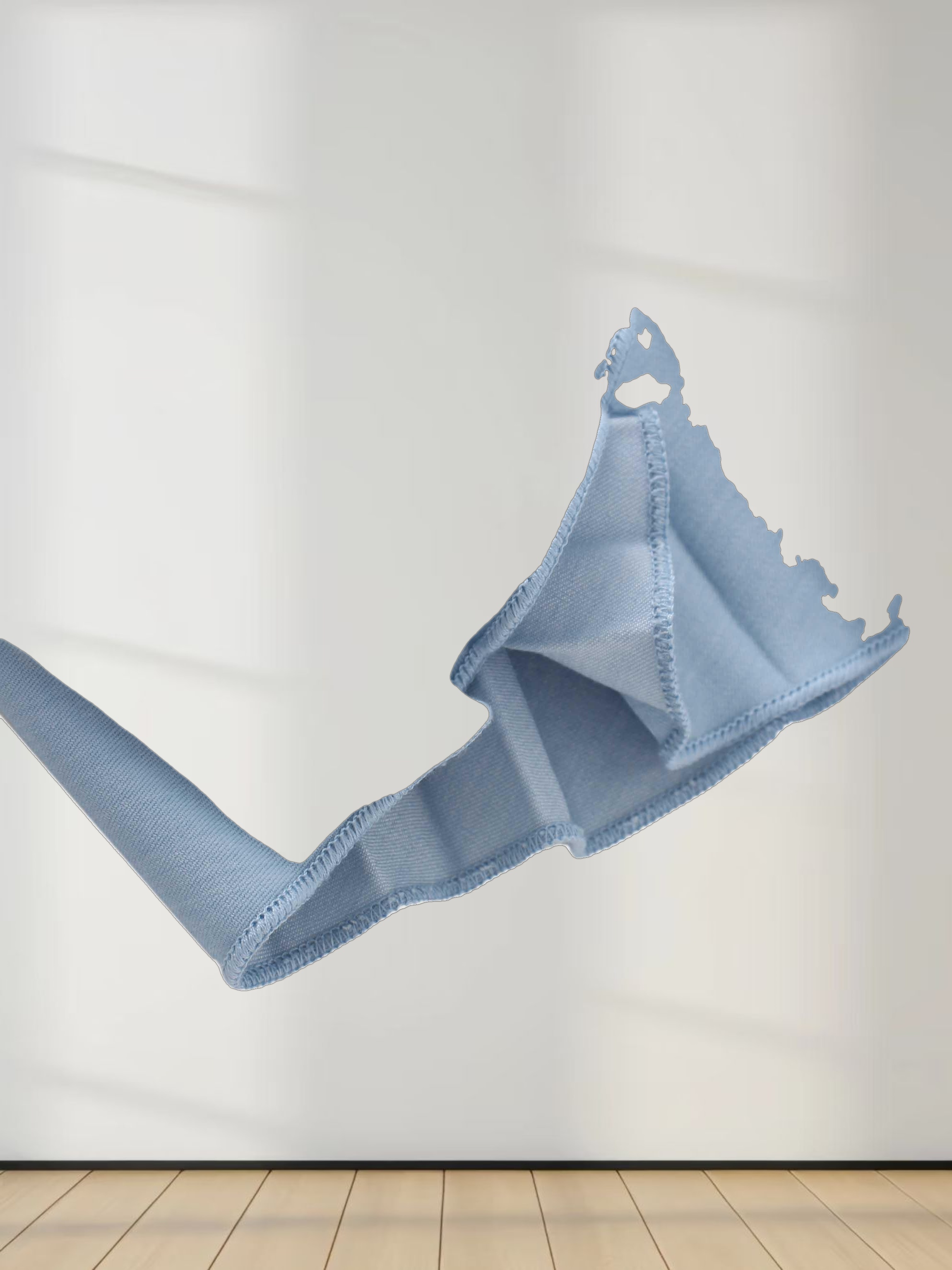 Denim Pleated Skirt-Light Blue