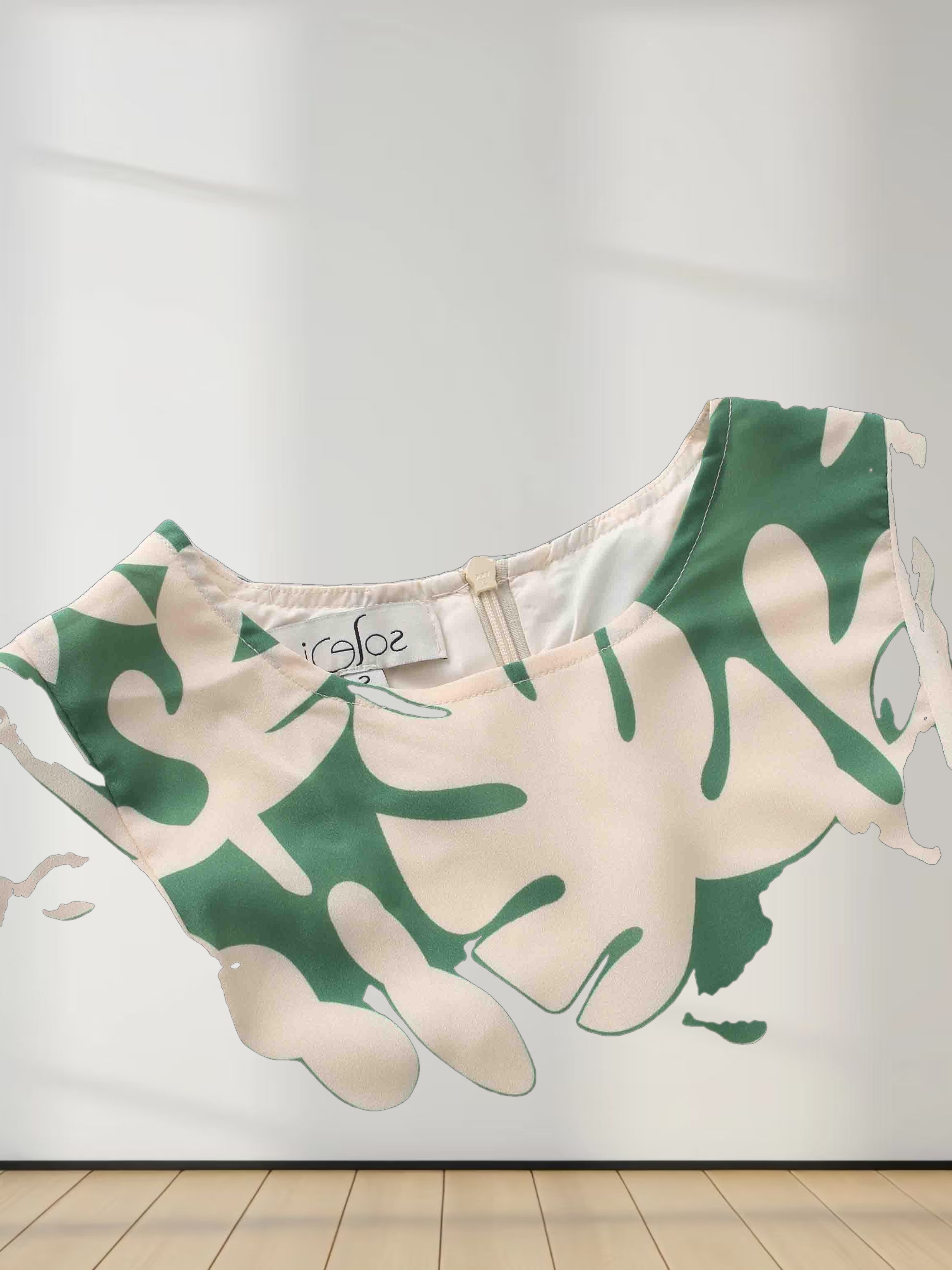 Printed Shift A-line Dress-Tropical Floral